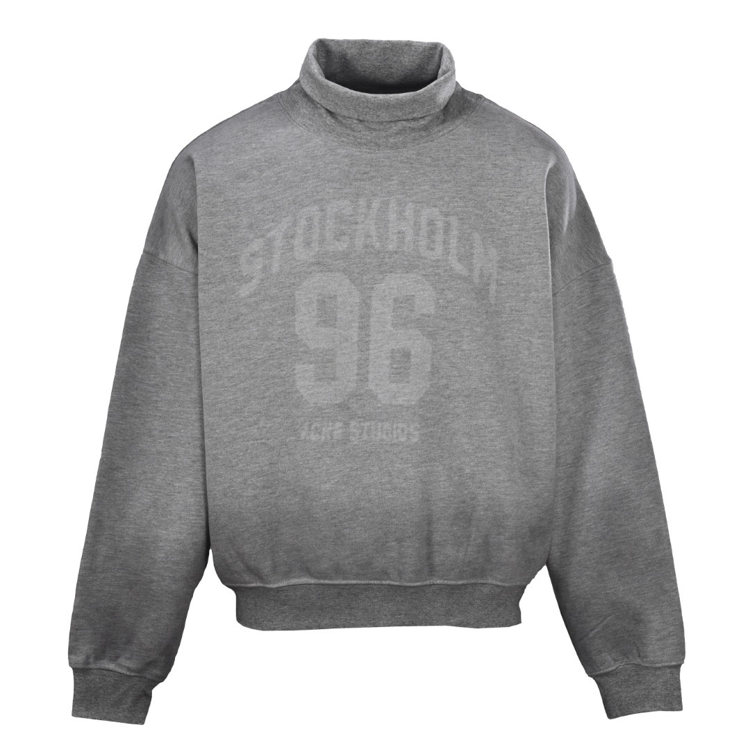 Acne Studios Blurred Print Logo Turtleneck Sweatshirt view 1