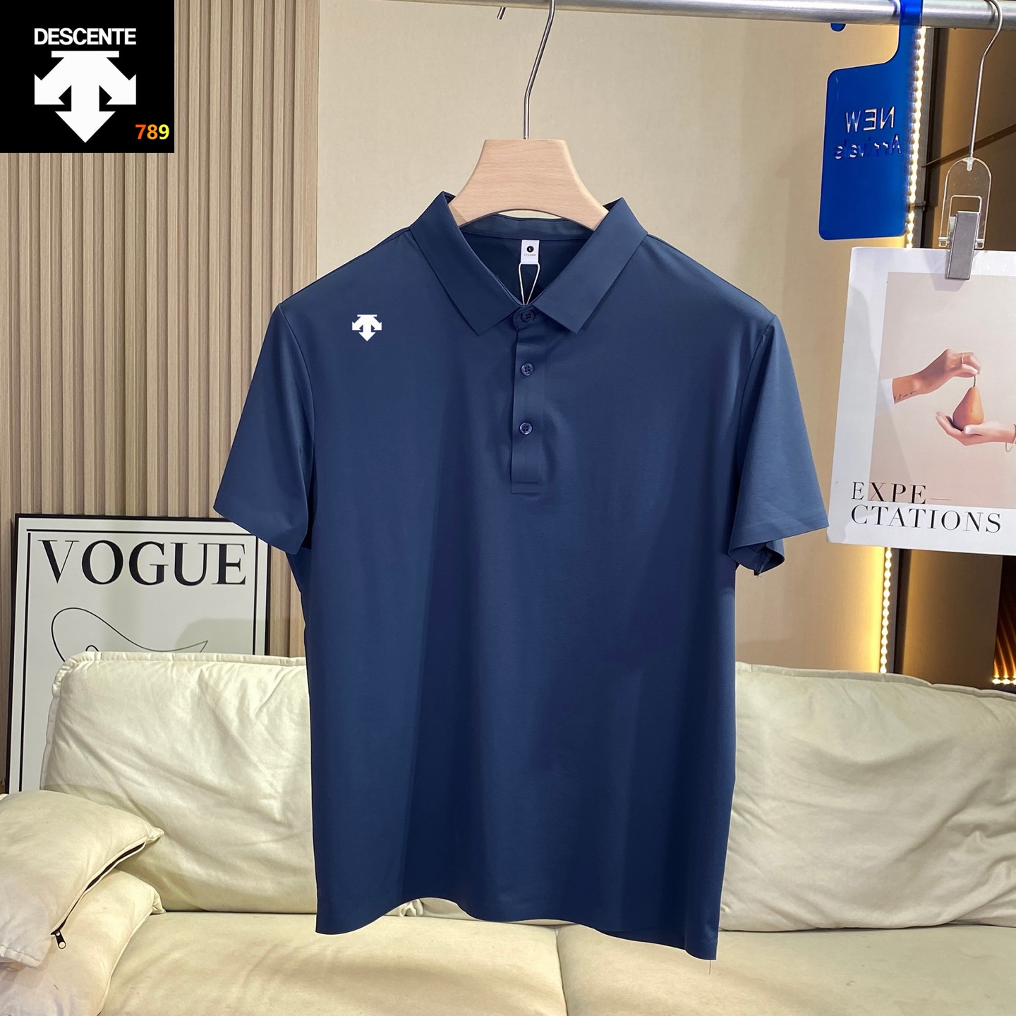 Descente Ice-Silk Quick-Dry Polo Shirt -- Men's view 3