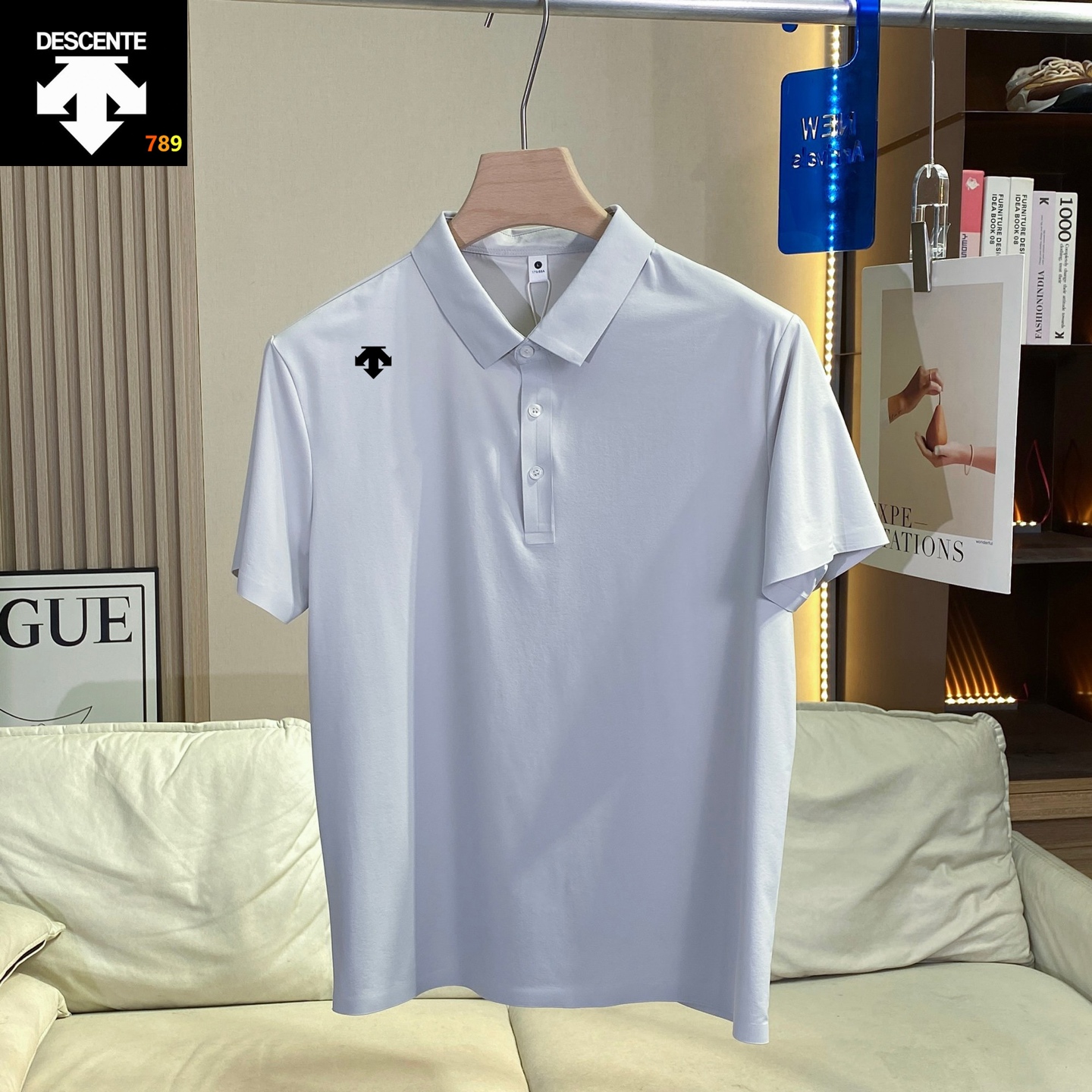 Descente Ice-Silk Quick-Dry Polo Shirt -- Men's view 4
