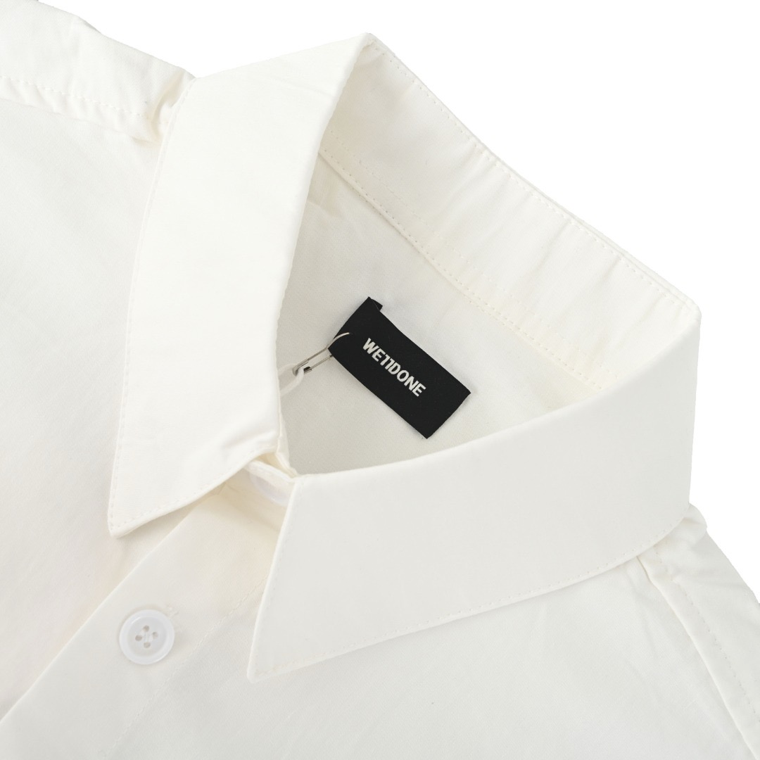 We11done Colorblock Letter-Print Short-Sleeve Shirt view 4