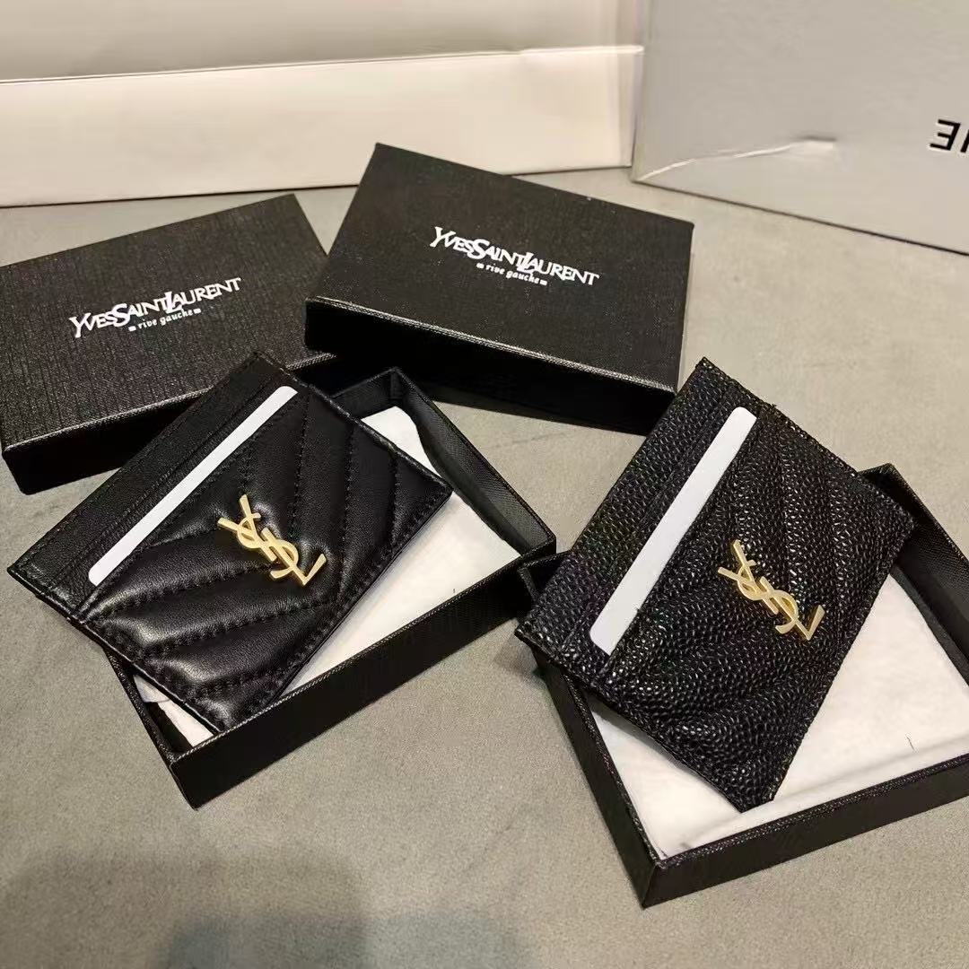 Dior Slim Card Holder Lambskin/Caviar Black 9x5cm