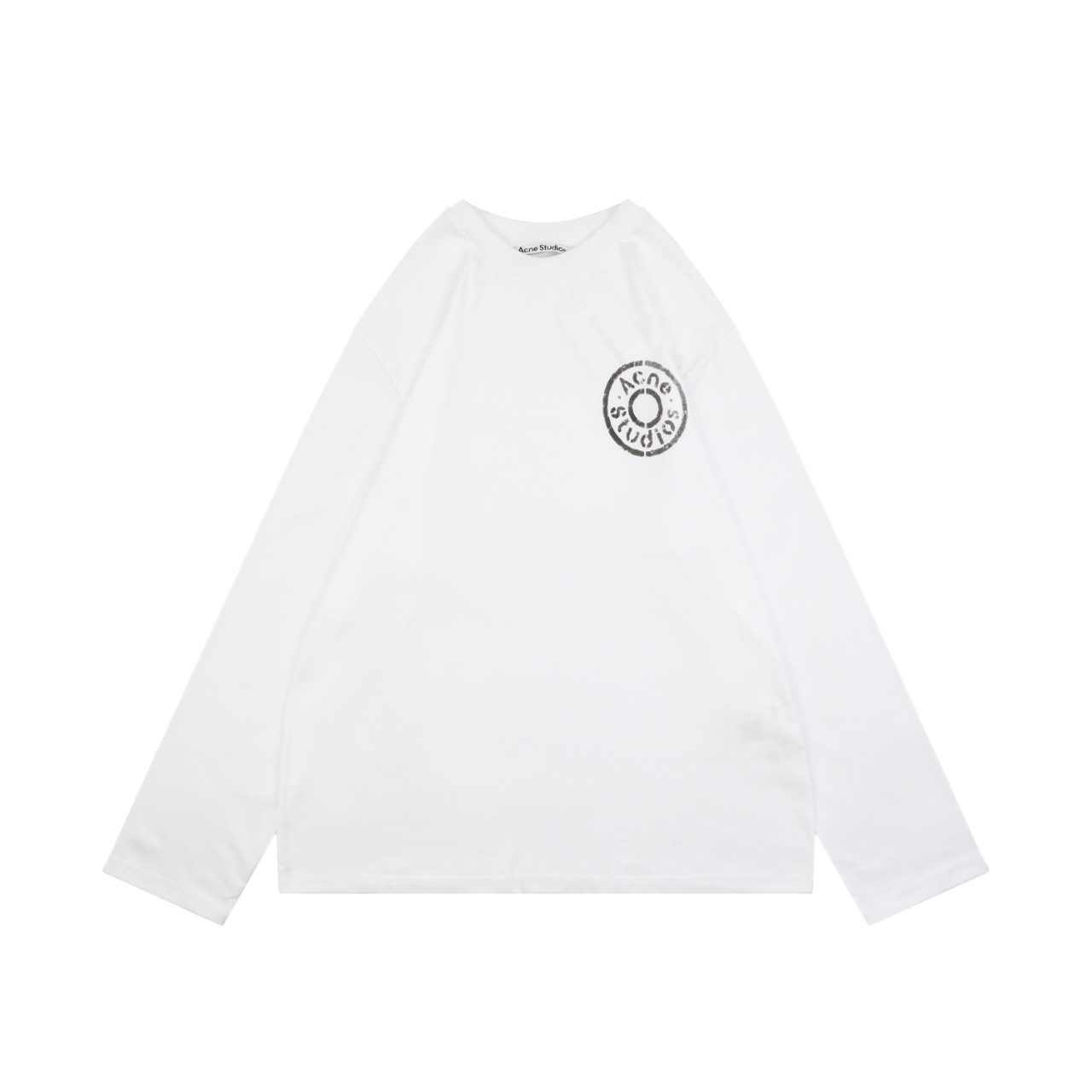 Acne Studios Mottled-Circle Badge Long-Sleeve T-Shirt