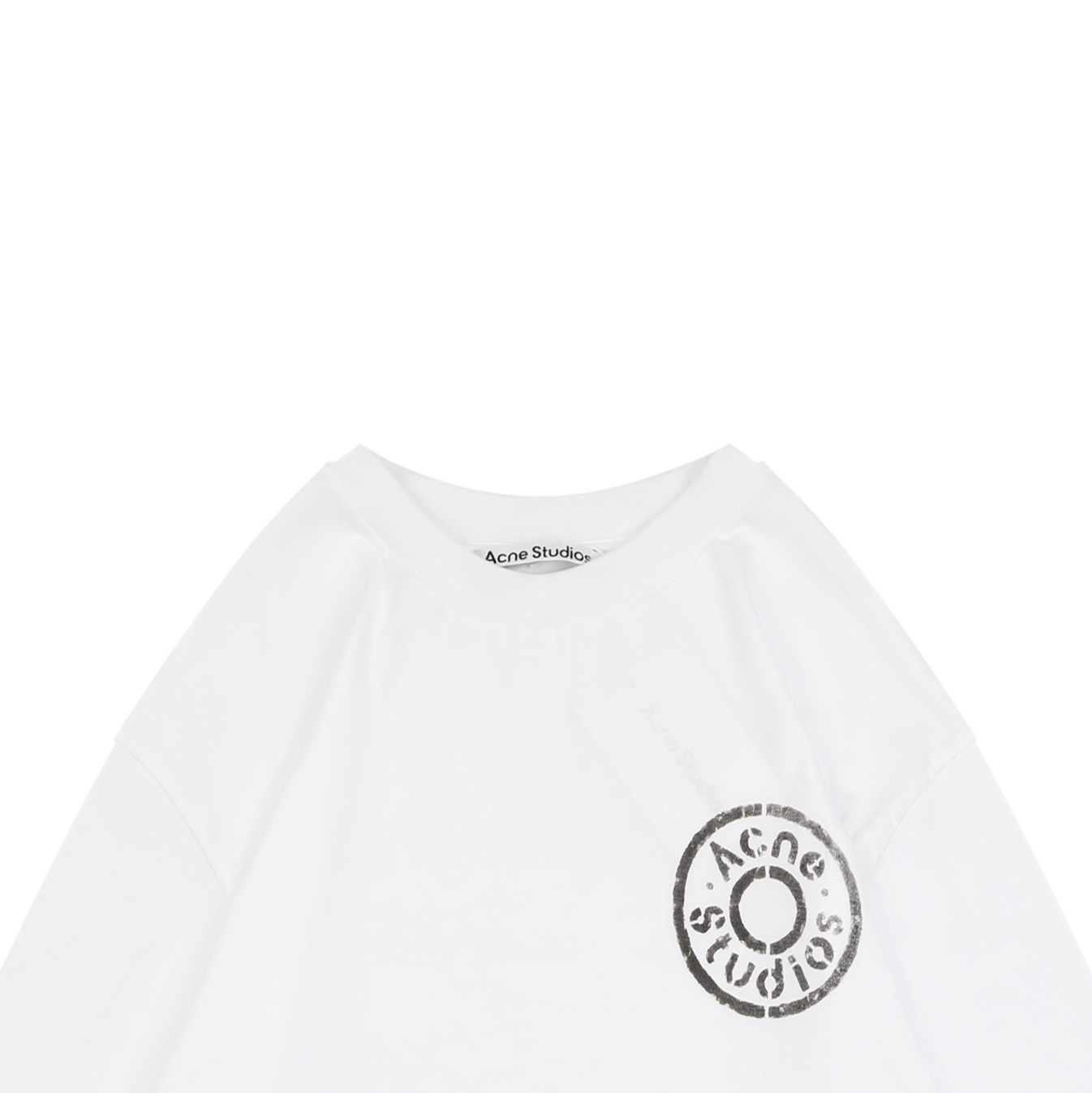 Acne Studios Mottled-Circle Badge Long-Sleeve T-Shirt view 4