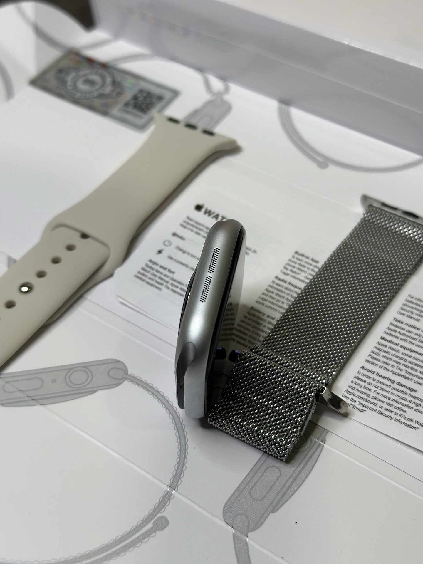 Apple Watch Series 10 46mm Titanium Brushed Silver Smartwatch 1:1 Replica view