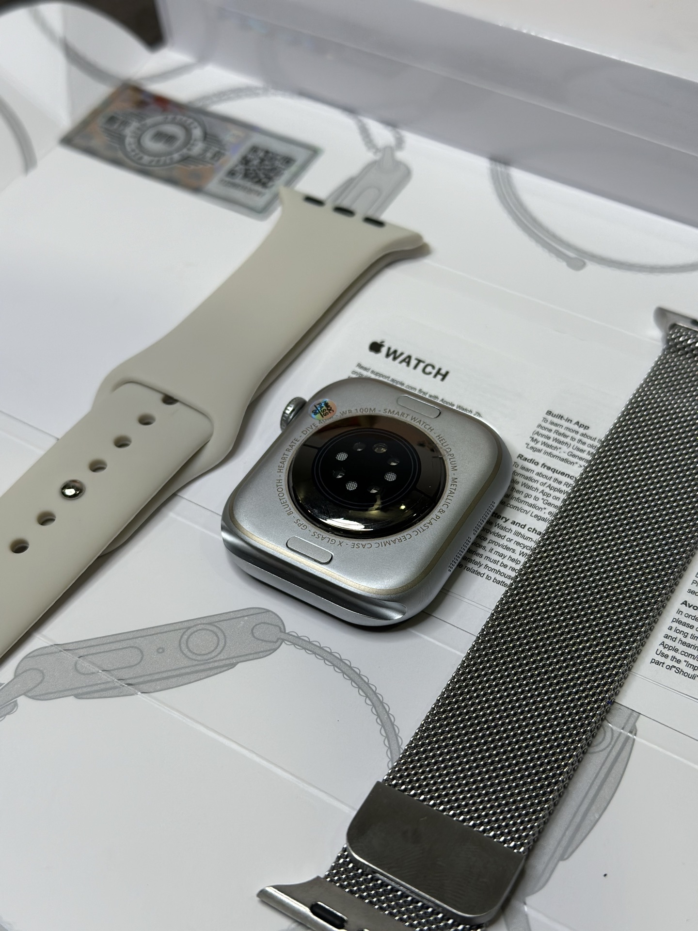 Apple Watch Series 10 46mm Titanium Brushed Silver Smartwatch 1:1 Replica view