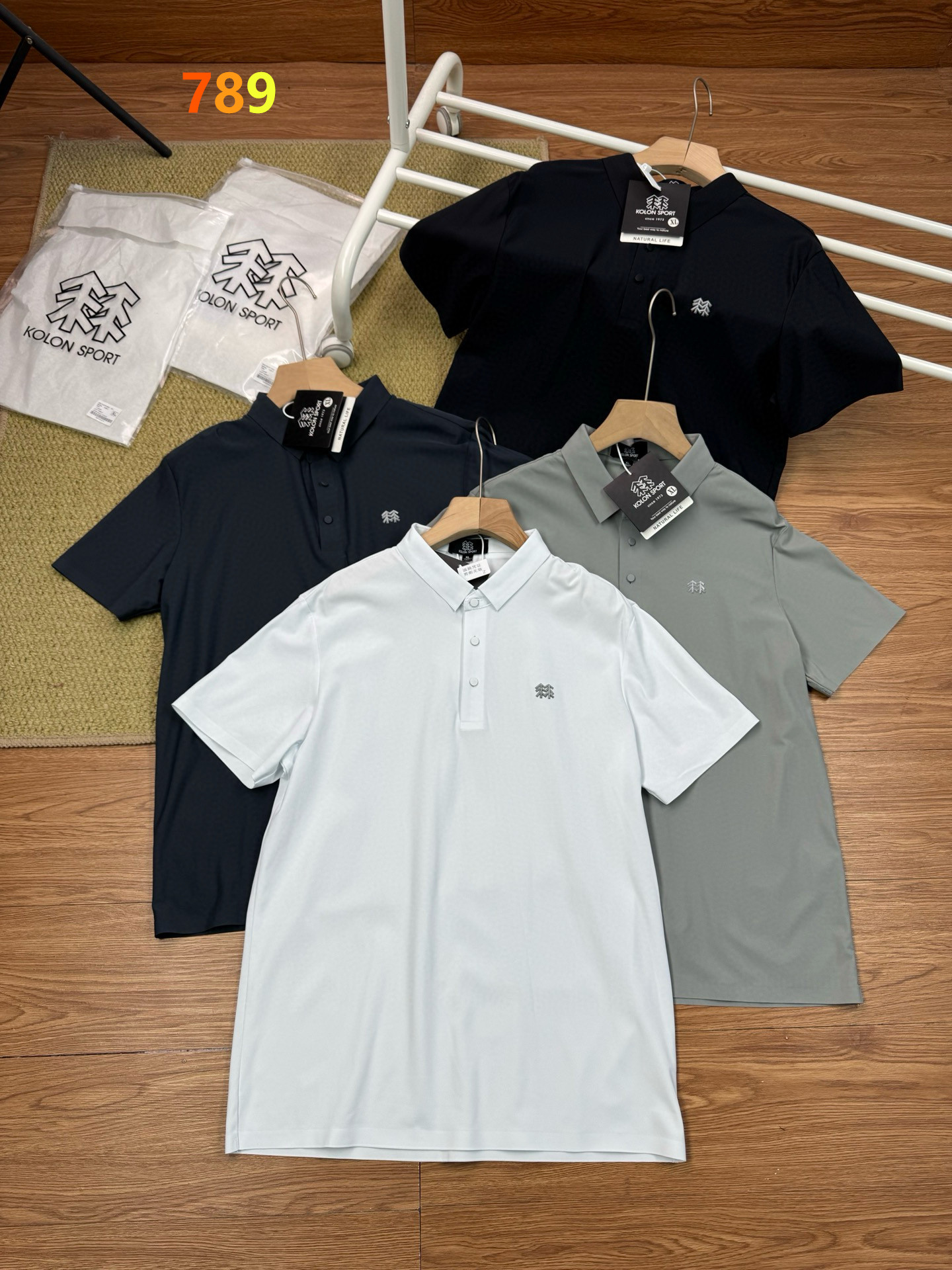 KOLON SPORT Classic Logo Ice-Silk Polo Shirt