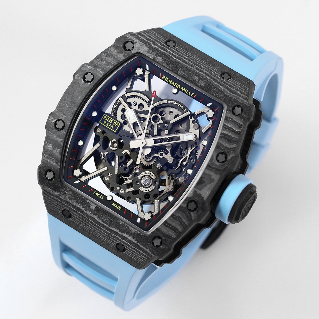 Richard Mille RM 35-02 Rafael Nadal NTPT Carbon Automatic Skeleton Watch BBR Edition view