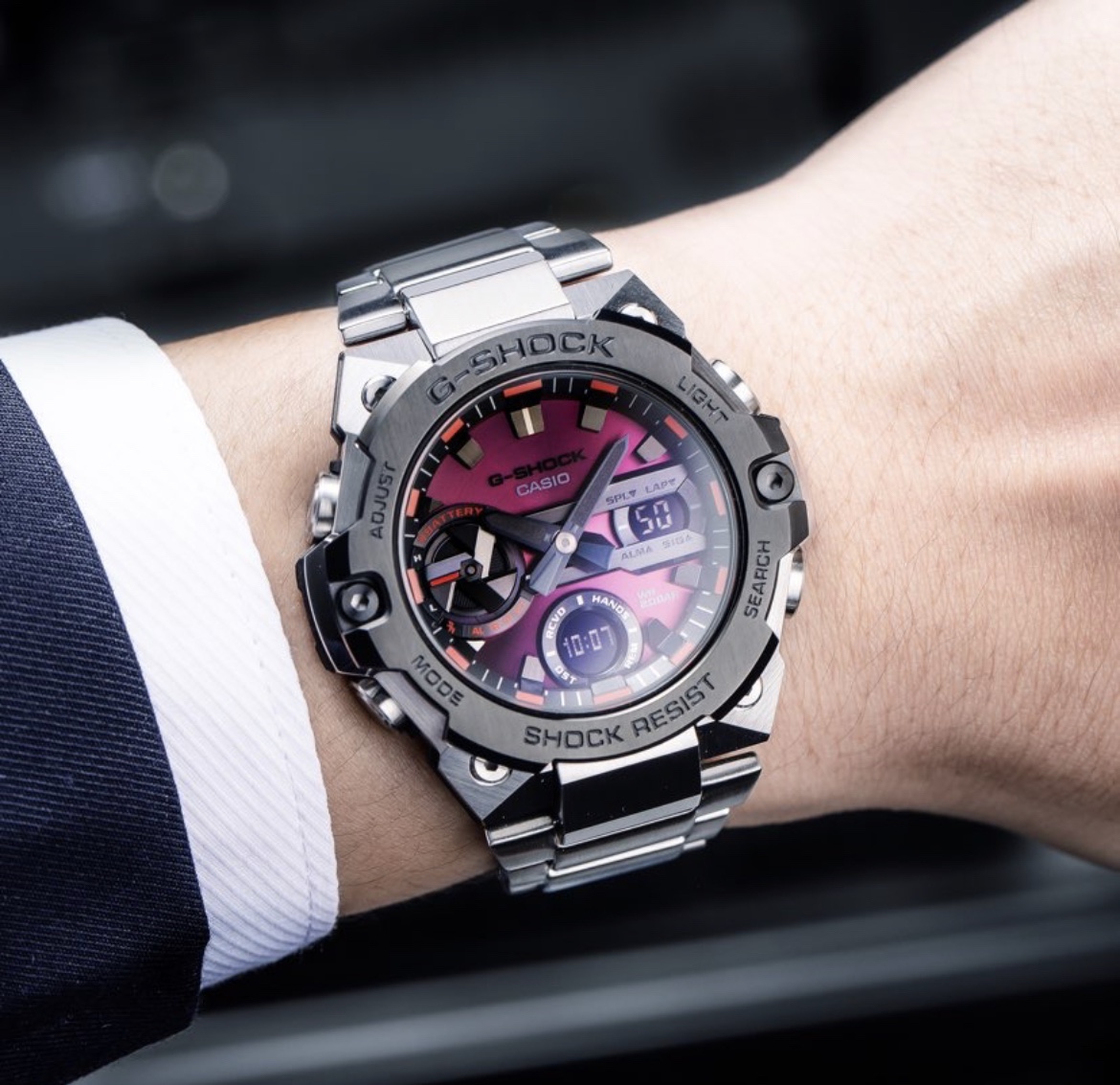 Casio G-Steel GST-B400 Slim Multi-Function Watch Steel or Rubber Strap view