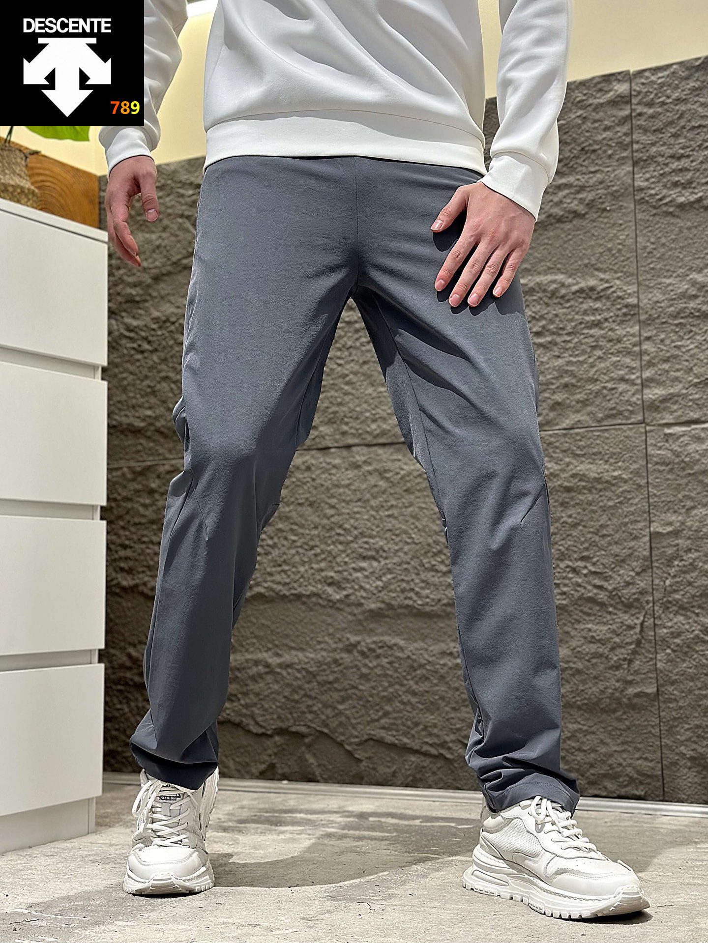 Descente Slim-Fit Quick-Dry Woven Casual Trousers view 3