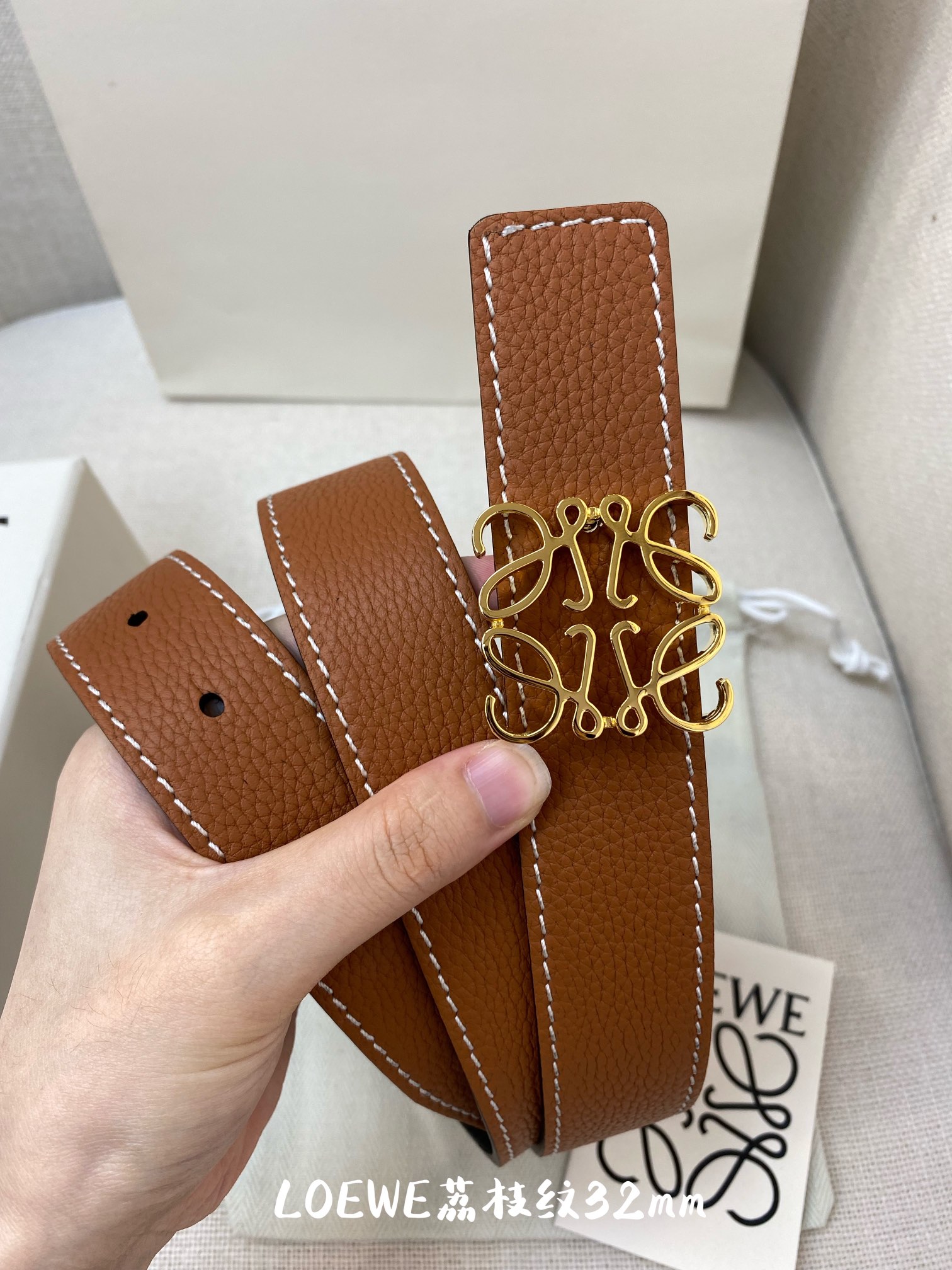 Loewe Double-Sided Calfskin Belt 32mm view