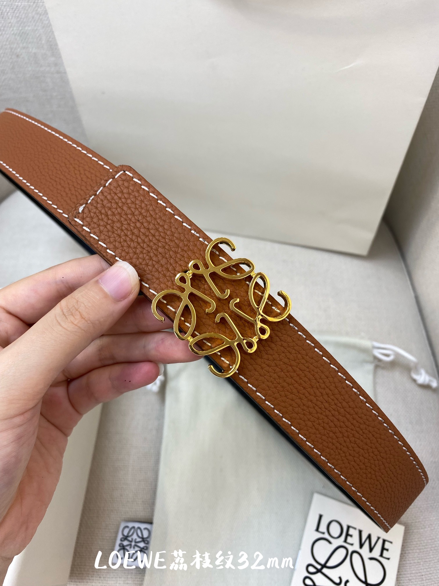 Loewe Double-Sided Calfskin Belt 32mm view