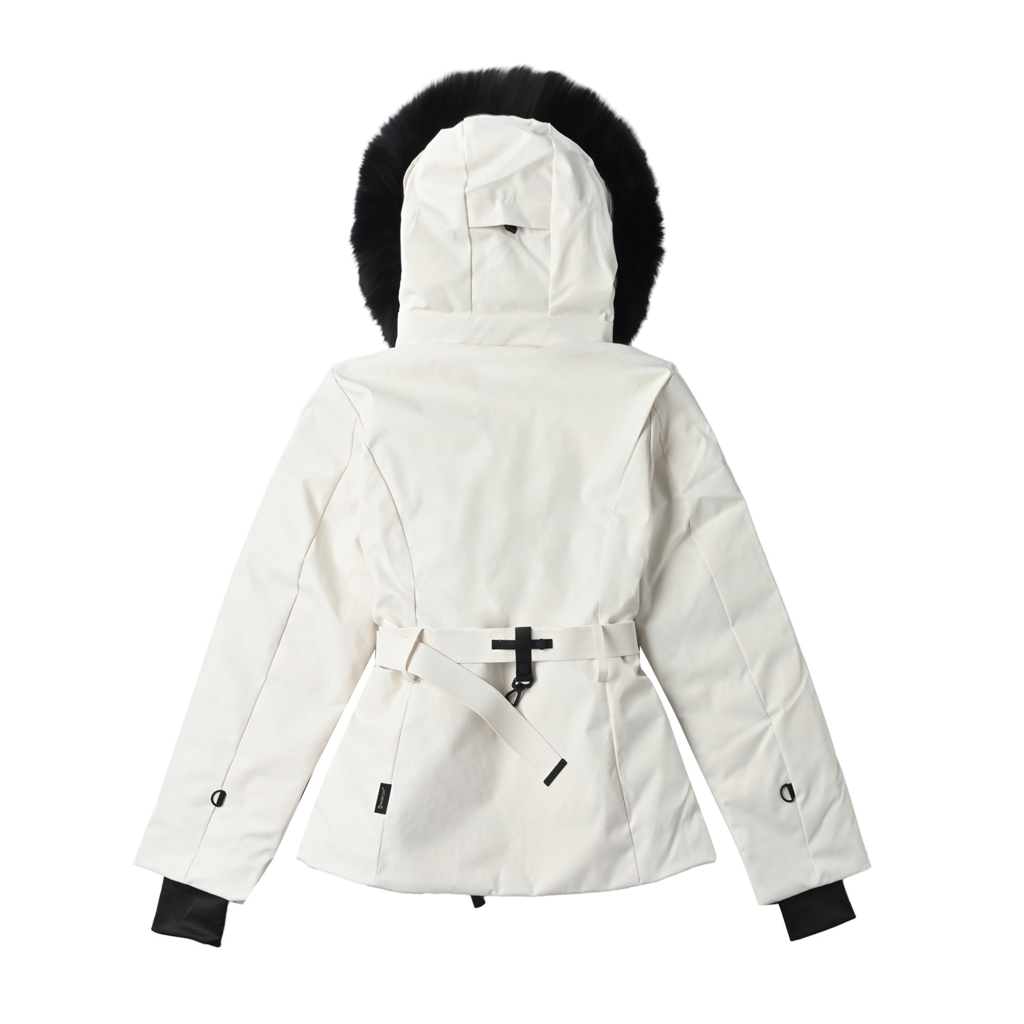 Moncler Bauges Hooded Down Jacket with Fox Fur Trim view 4