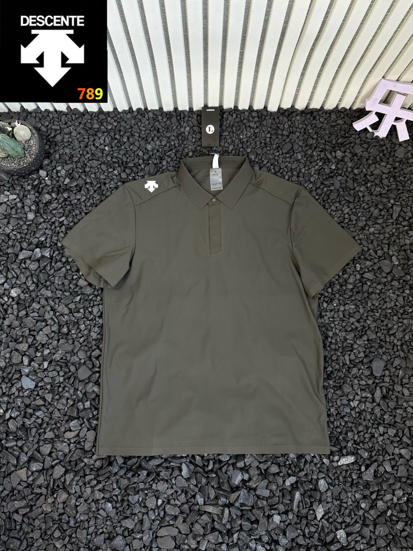 Descente 3D Logo Heat-Press Polo Shirt view 3