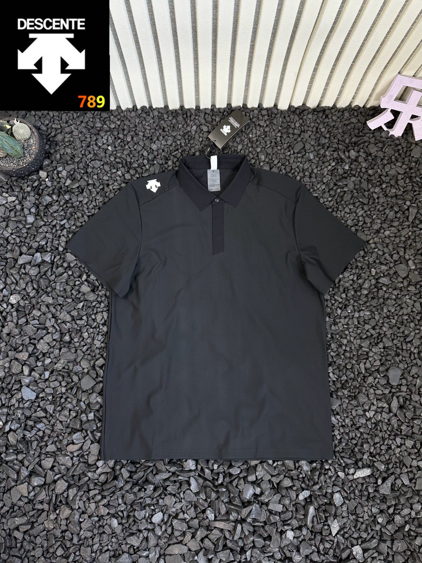 Descente 3D Logo Heat-Press Polo Shirt view 4