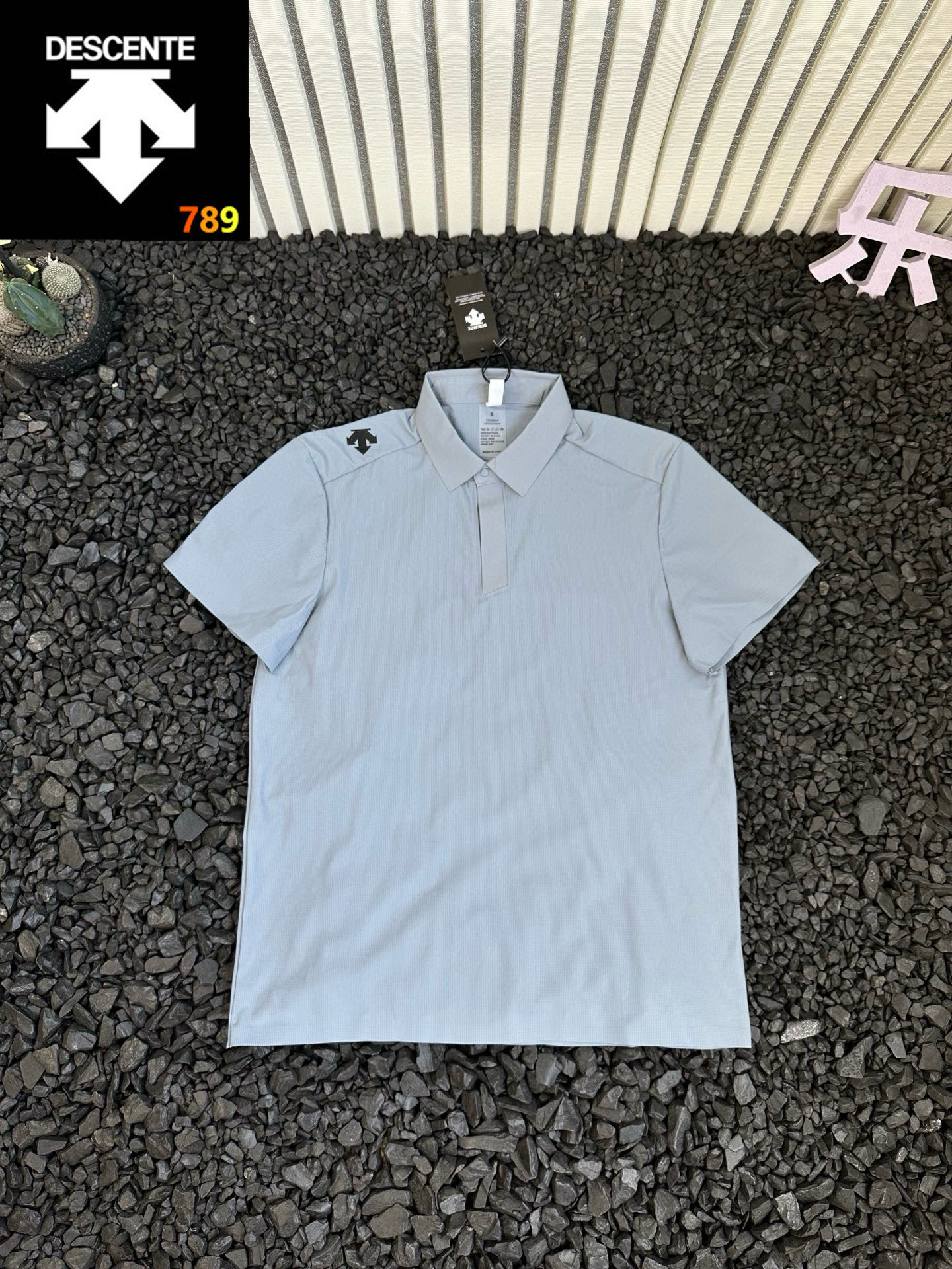 Descente 3D Logo Heat-Press Polo Shirt view 5