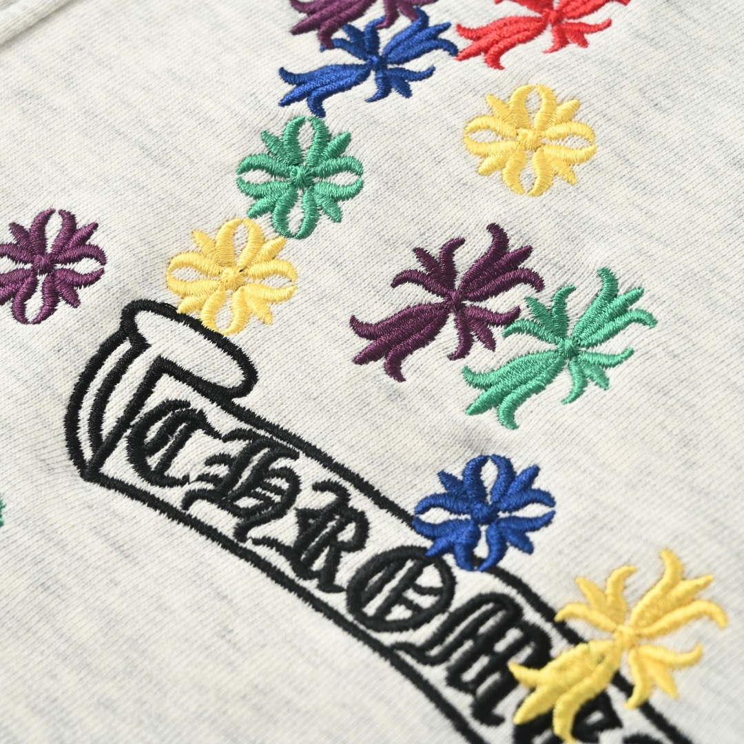 Chrome Hearts Floral Embroidered Pocket Shorts view 6