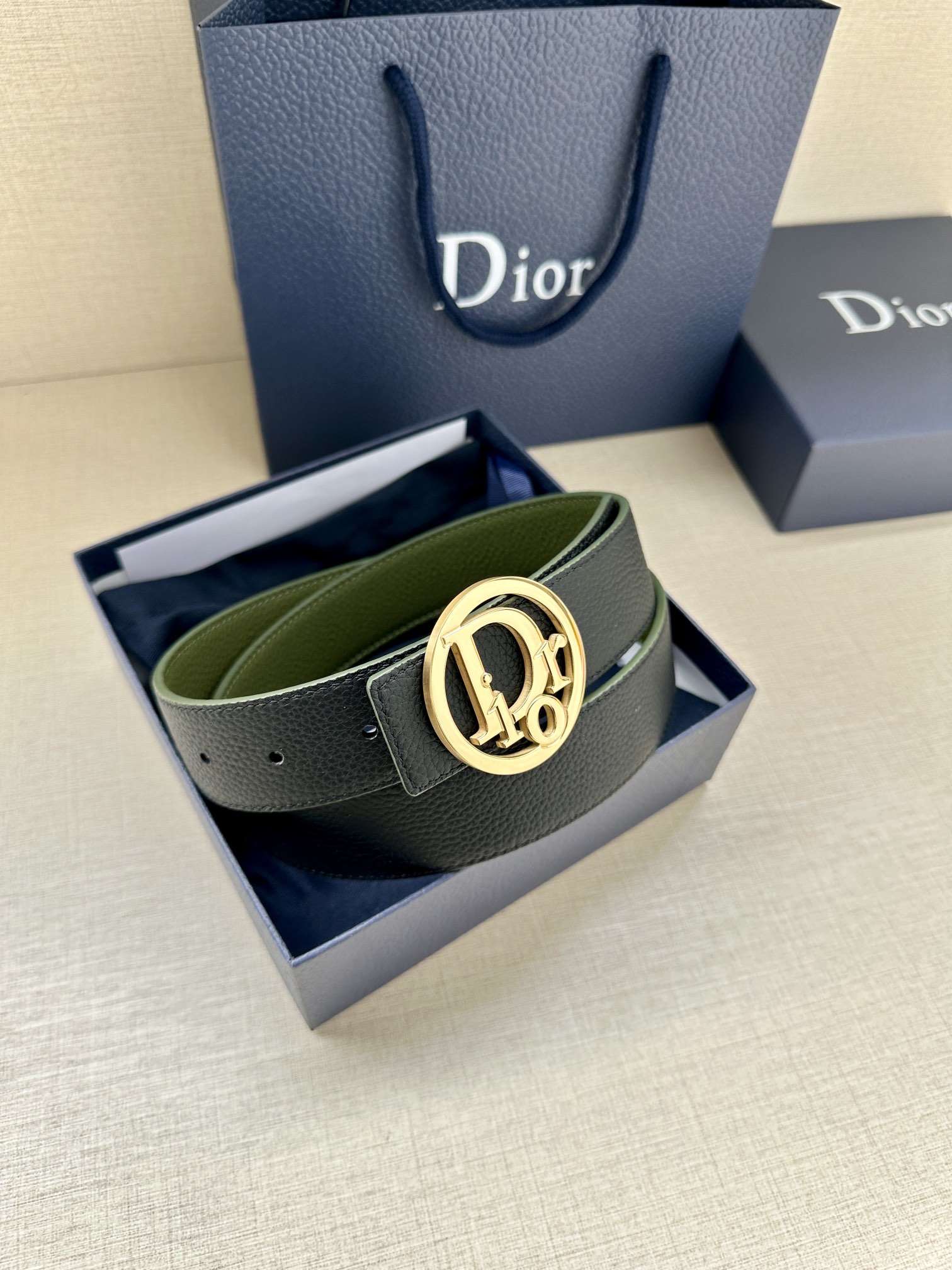 Dior CD Oblique Engraved Belt Buckle White Gold 3.5cm view