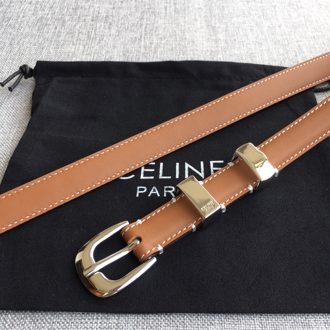 Celine Triomphe Logo Belt 1.8cm view