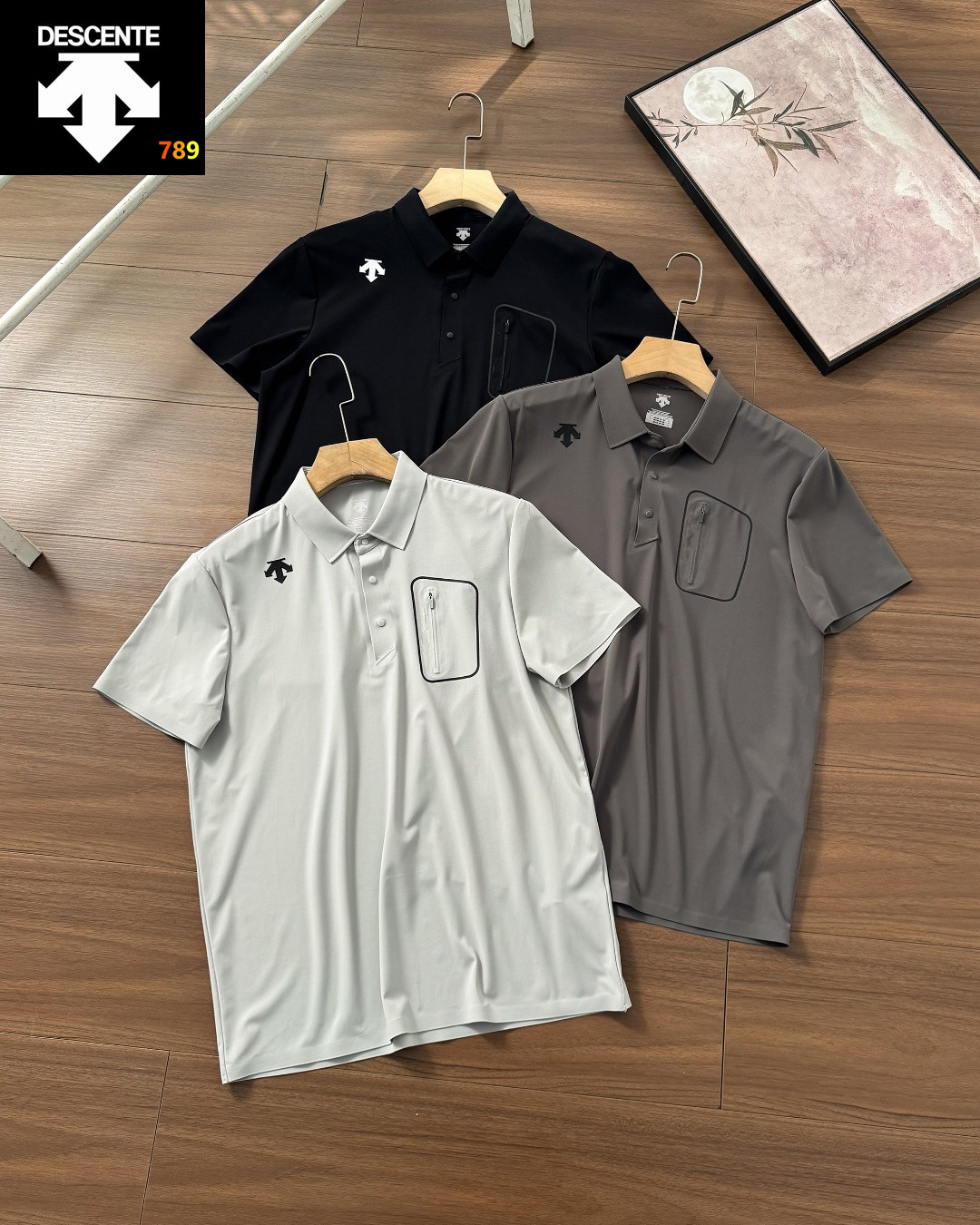 Descente Seamless Heat-Press Rapid-Dry Polo Shirt view 1