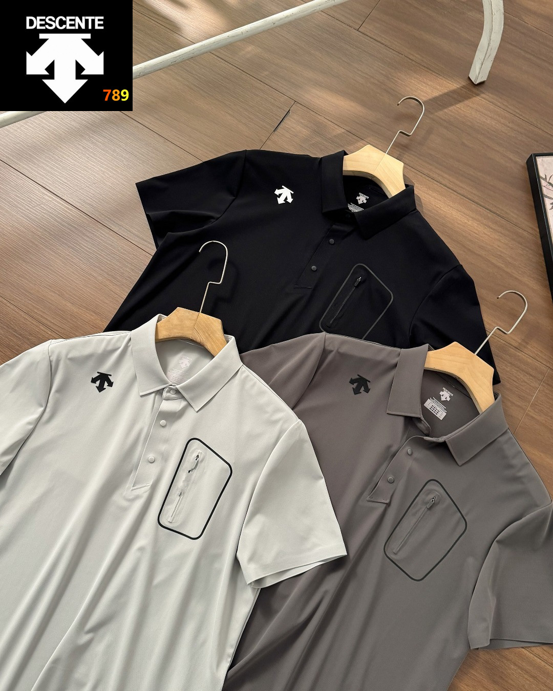 Descente Seamless Heat-Press Rapid-Dry Polo Shirt view 5