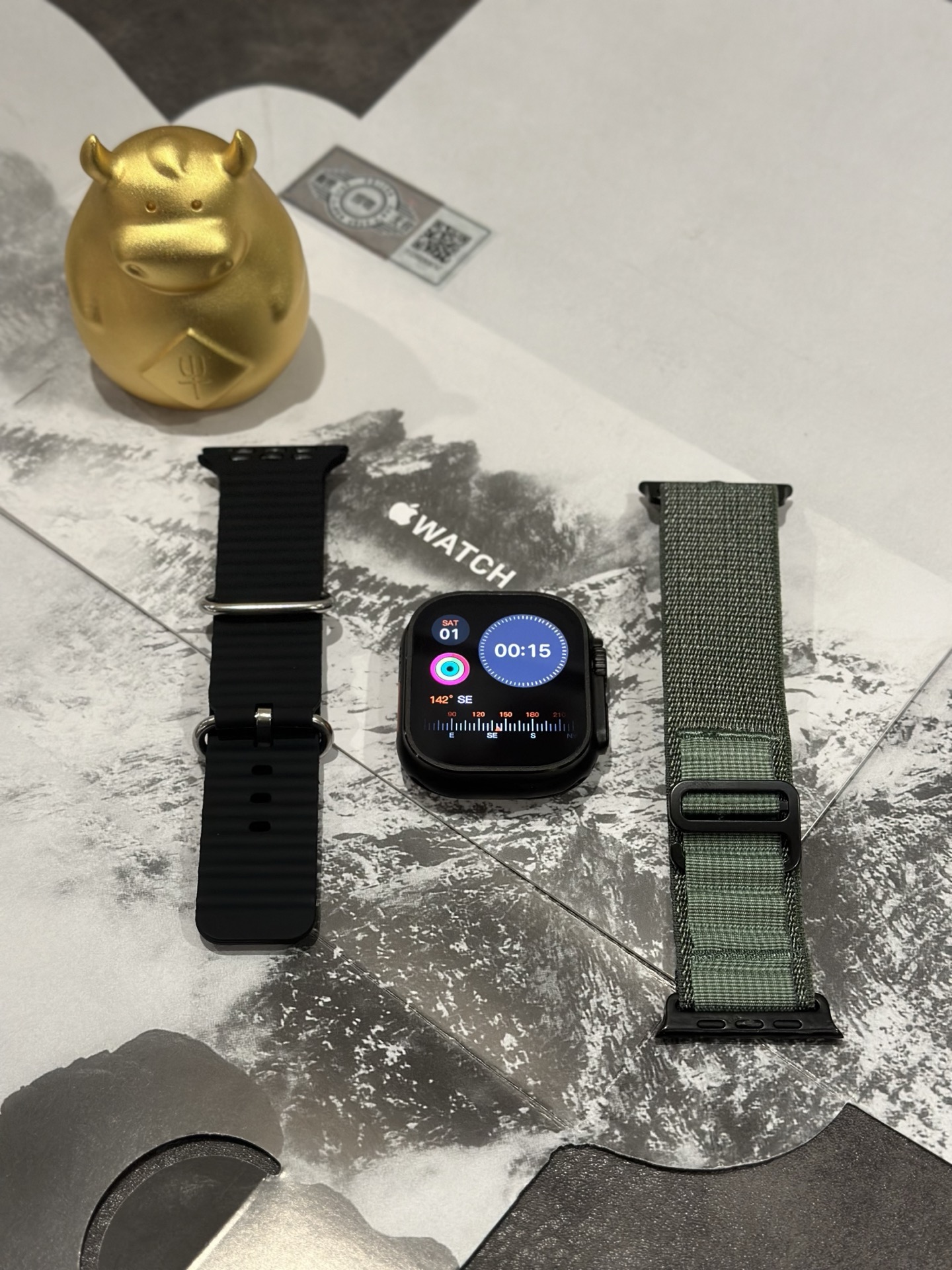 Apple Watch Ultra 2 Smartwatch Black Edition - Includes 2 Bands