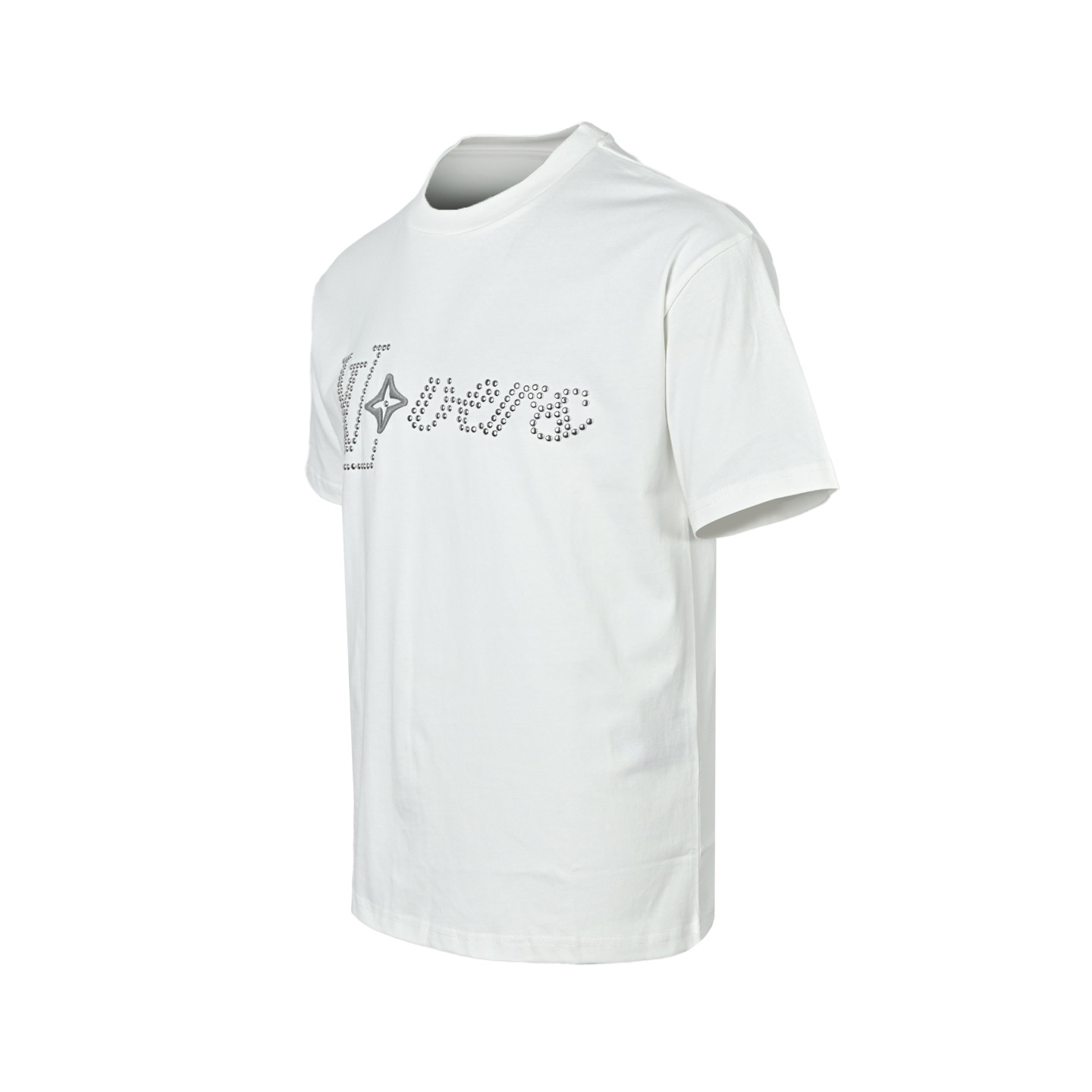 Louis Vuitton Stud and Floral Embroidery Short-Sleeve T-Shirt view 5