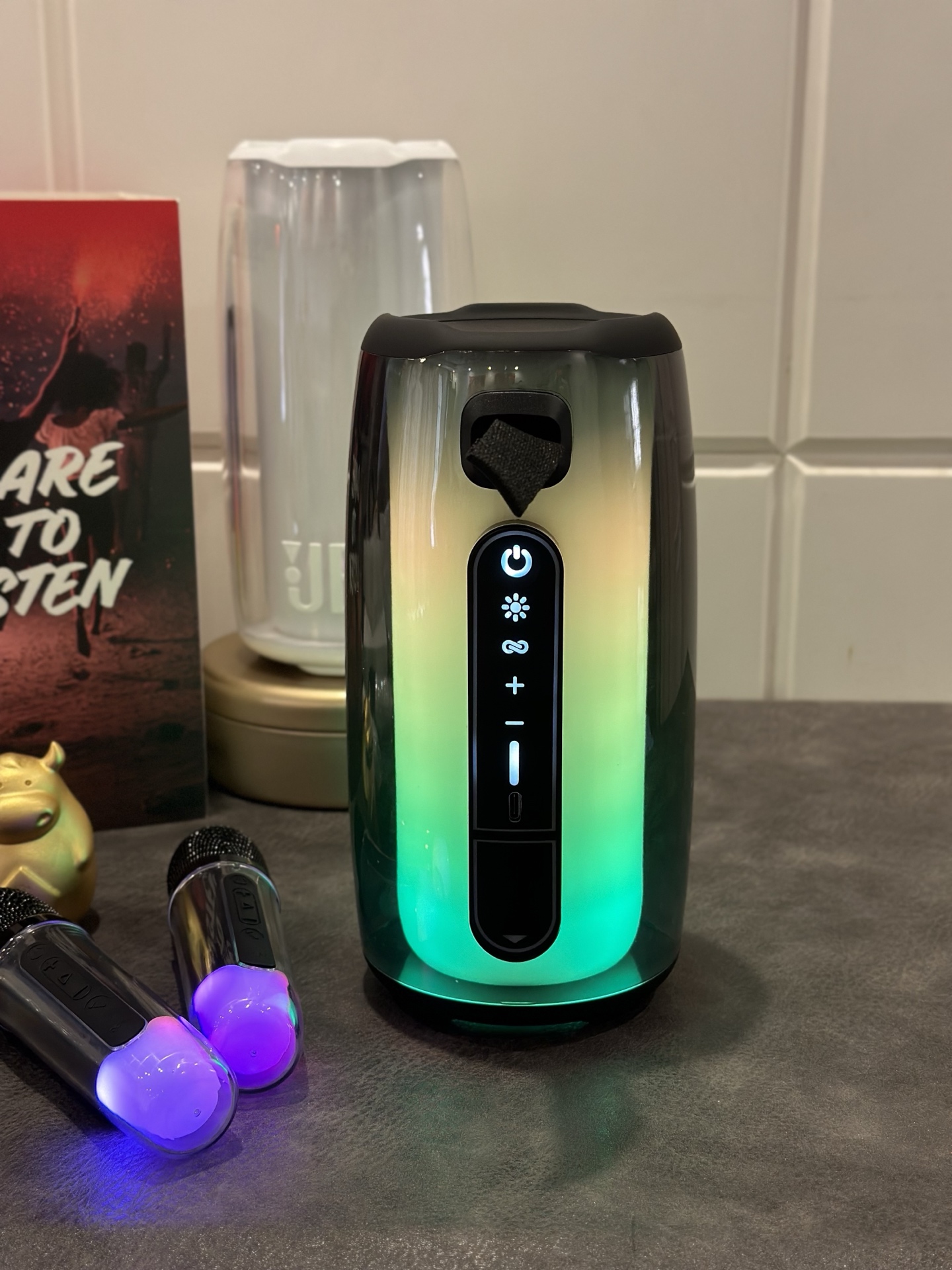JBL Pulse Karaoke Bluetooth Speaker with 2 Wireless Microphones view