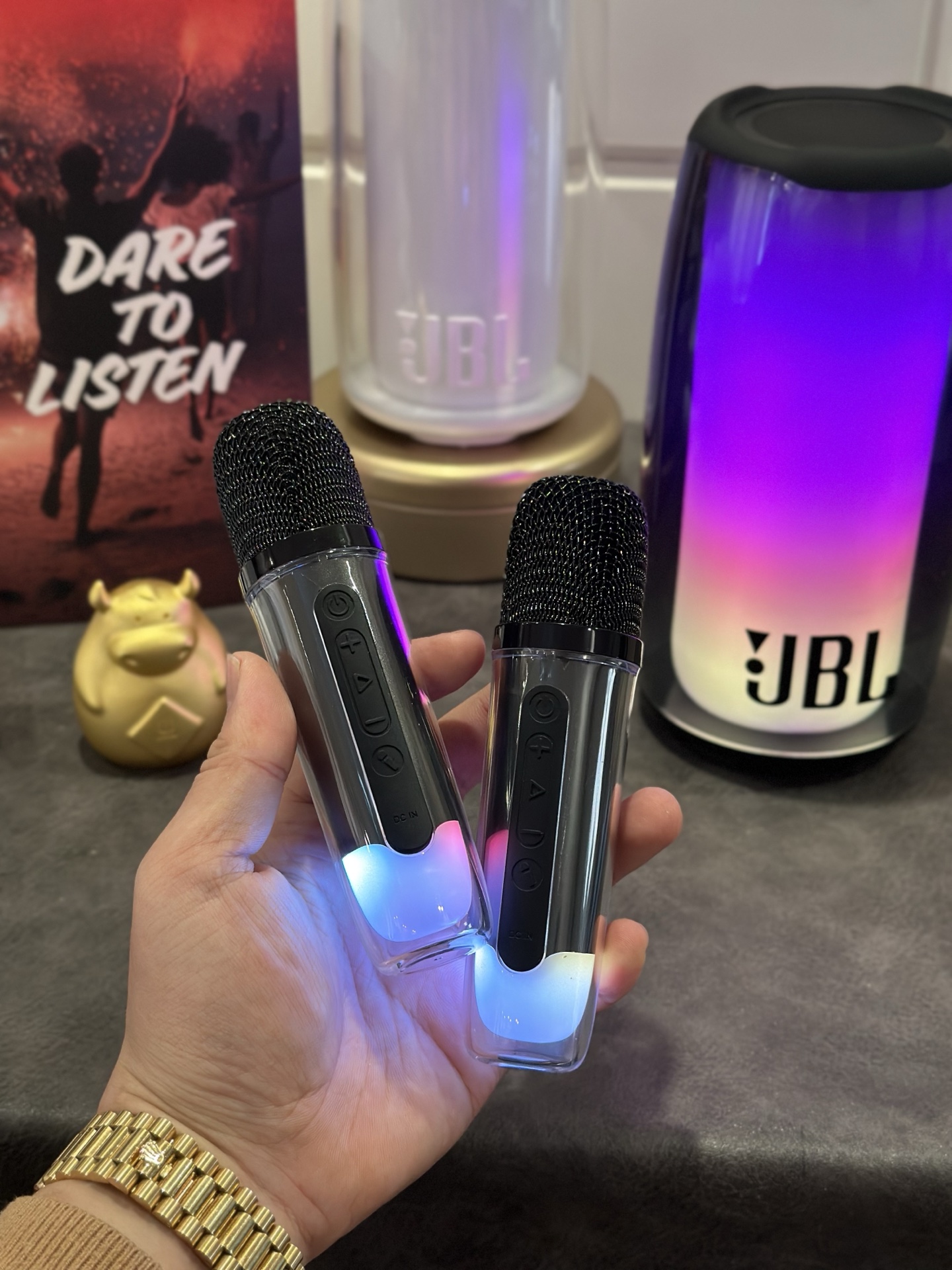 JBL Pulse Karaoke Bluetooth Speaker with 2 Wireless Microphones view