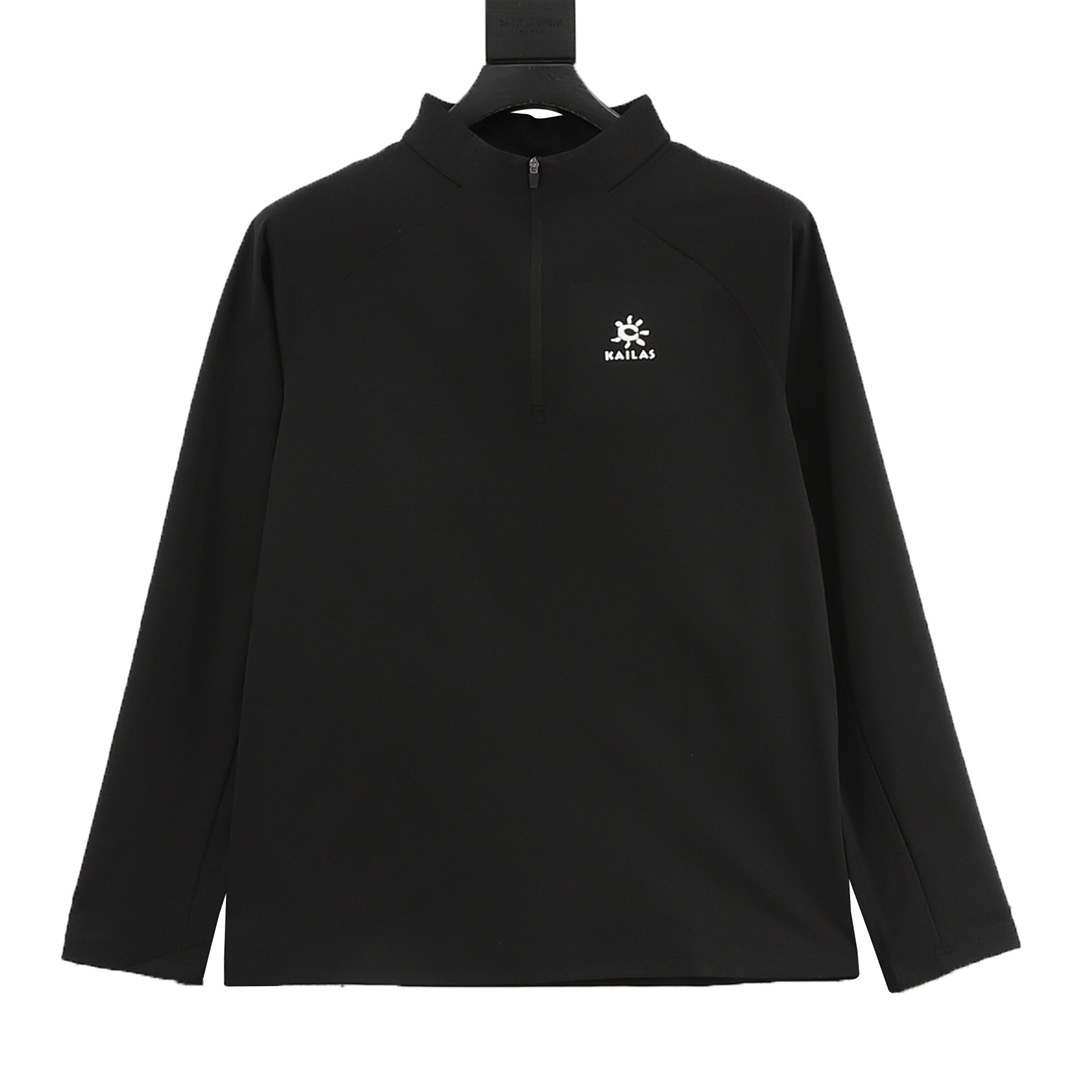 Kailas Half-Zip Stand-Collar Long-Sleeve Sweatshirt