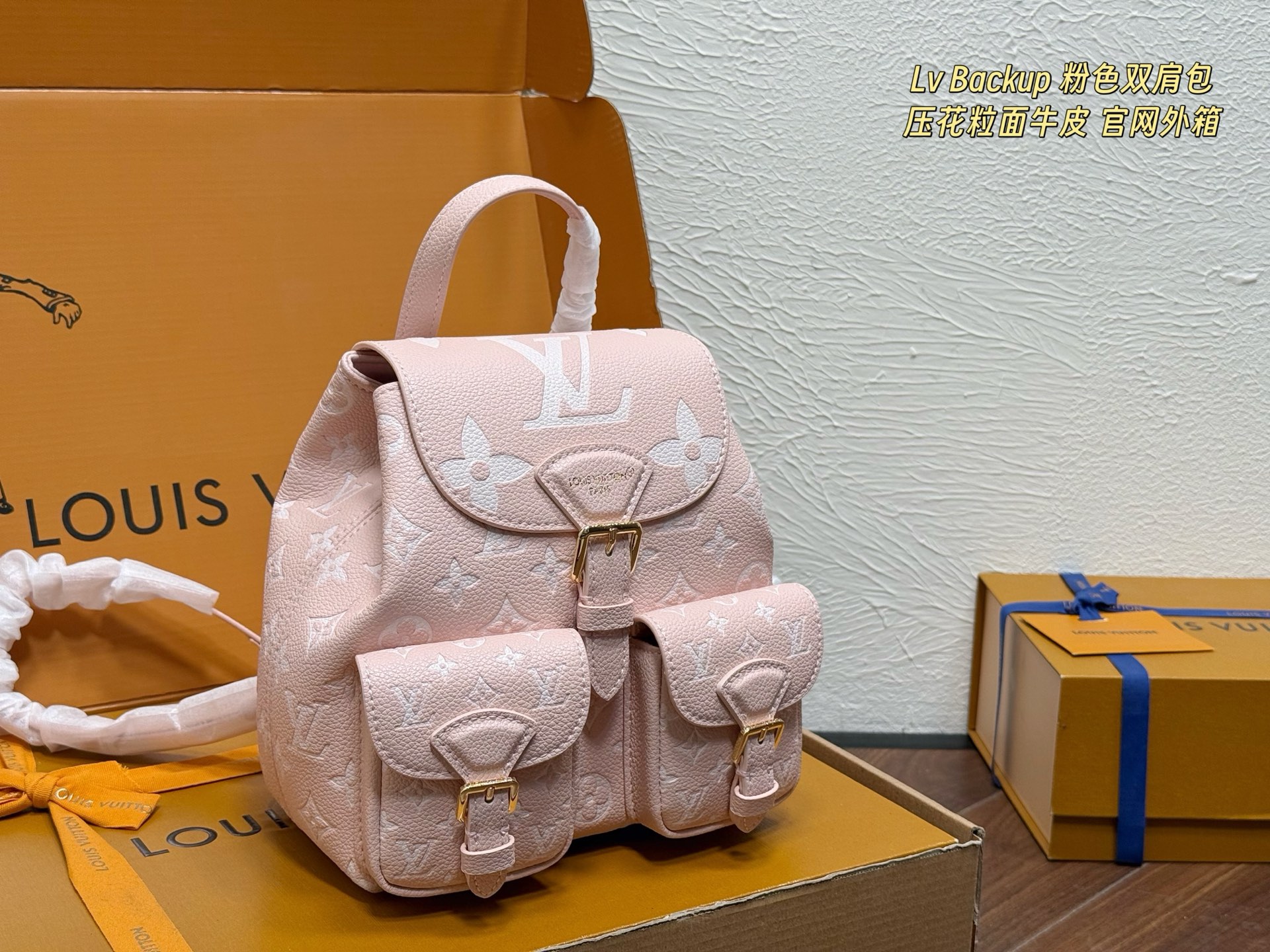 Louis Vuitton Backpack Frog Embossed Pebbled Calfskin 20 x 22 cm Black view 5