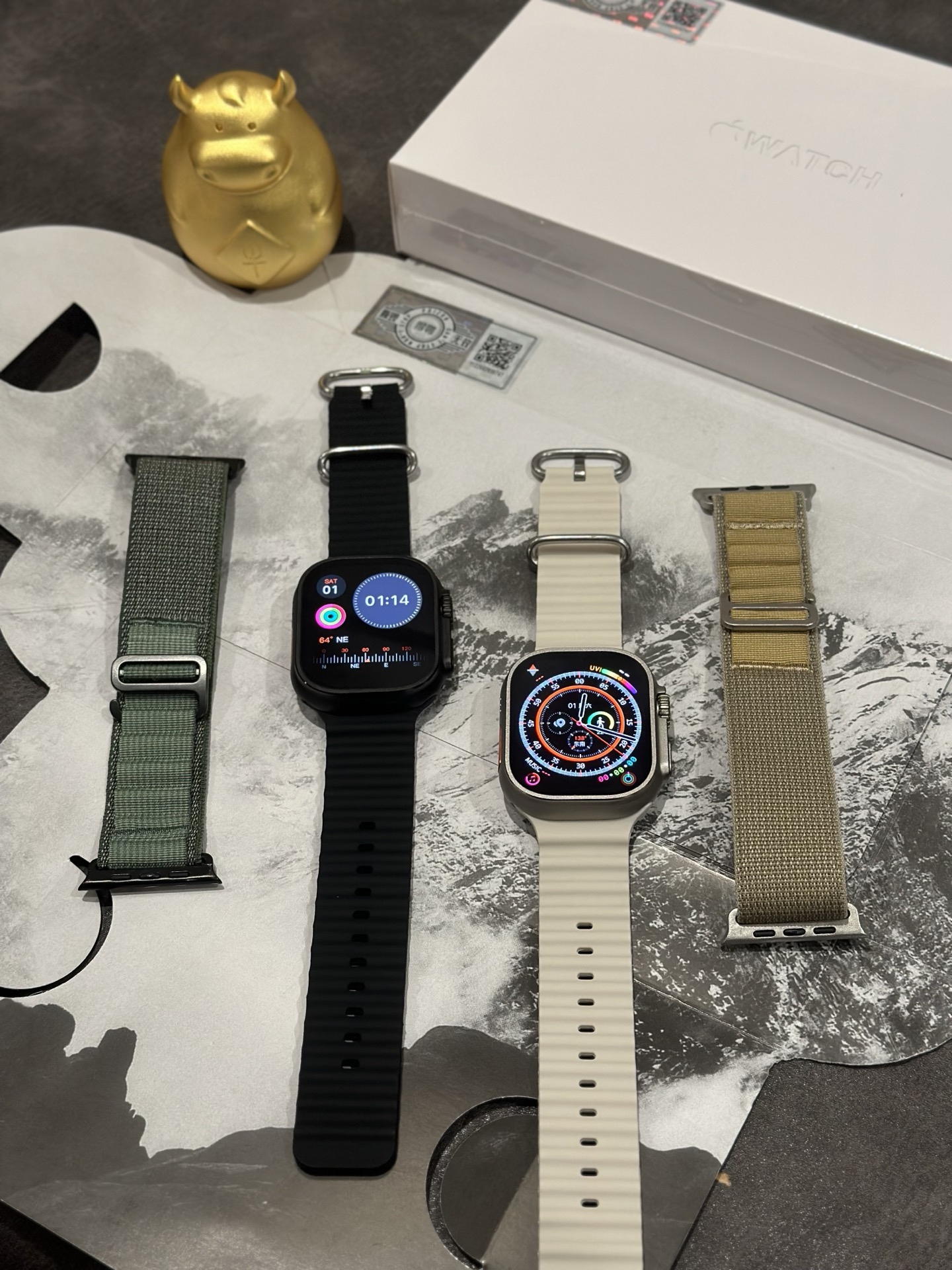 Apple Watch Ultra 2 Smartwatch -- ln-Grade, Black and Natural Titanium