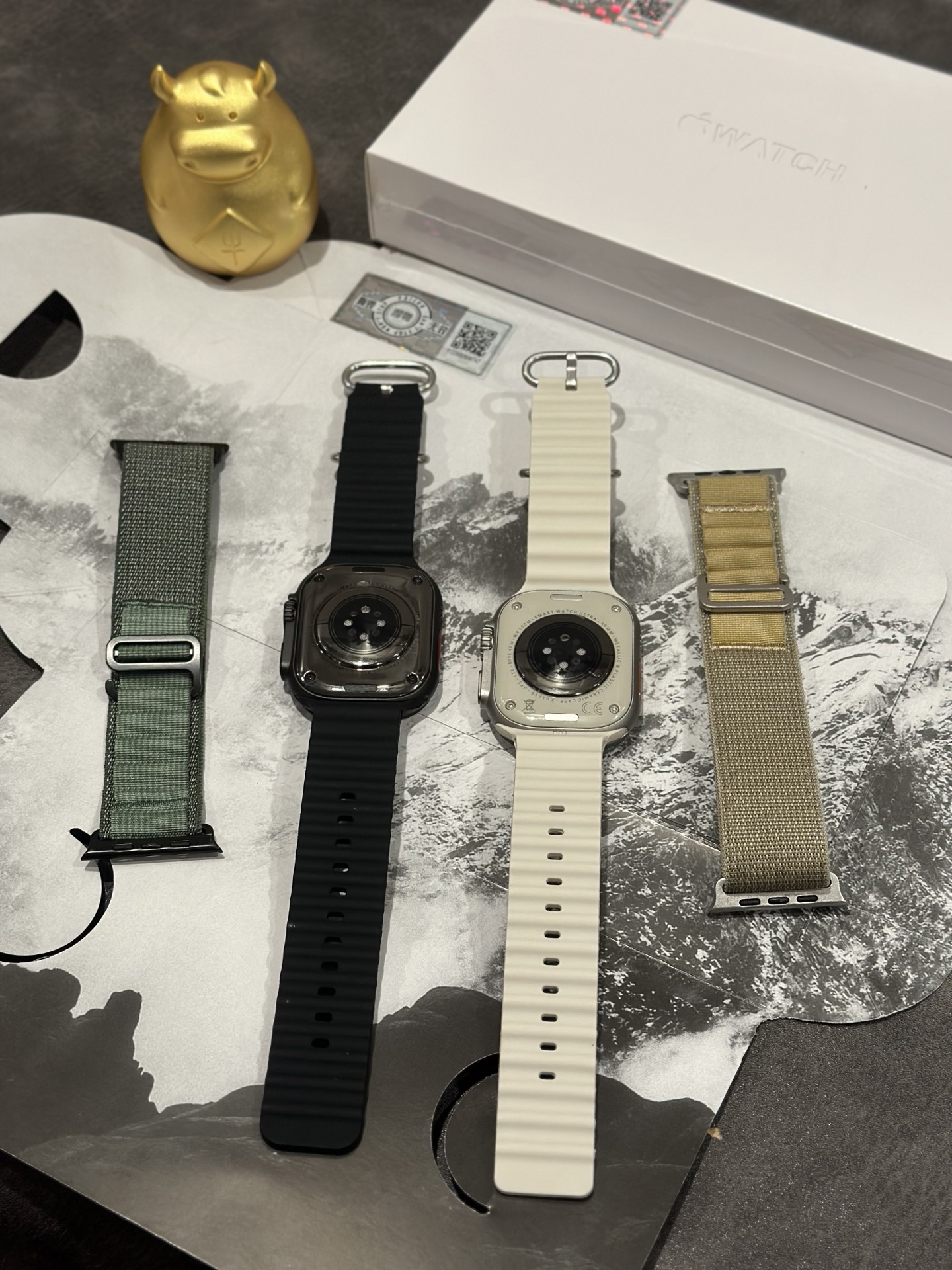 Apple Watch Ultra 2 Smartwatch -- ln-Grade, Black and Natural Titanium view 3