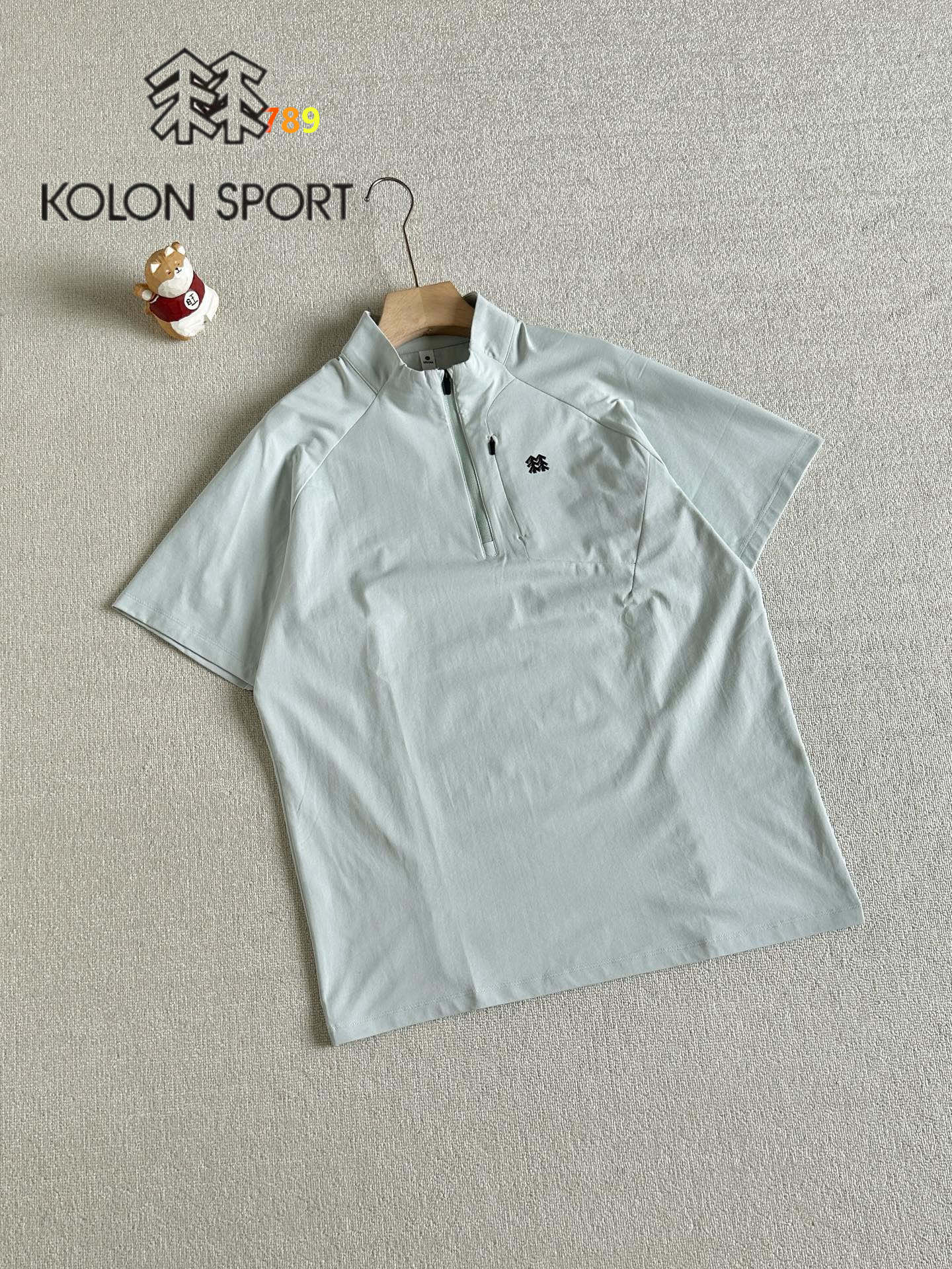 Kolon Sport Half-Zip Pocket Quick-Dry T-Shirt
