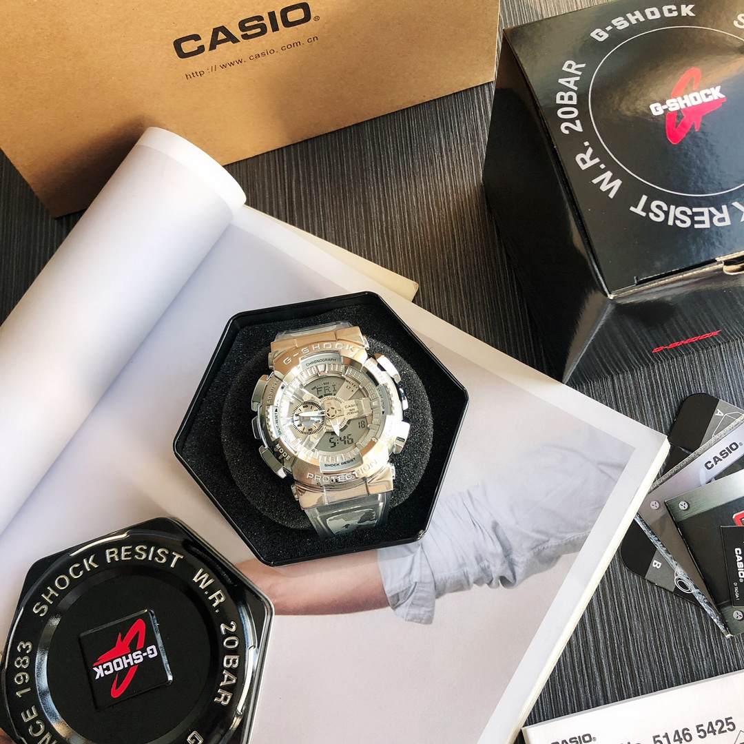 Casio G-Shock GM-110 Metal-Armour Ana-Digi Watch view 4