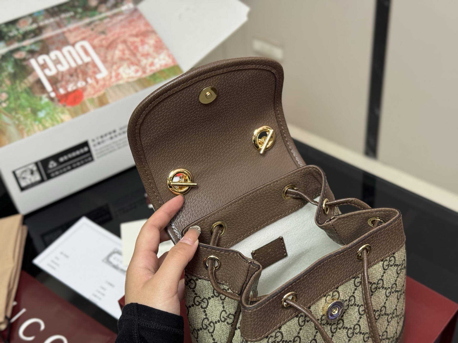Gucci GG New Style Canvas Backpack view 4