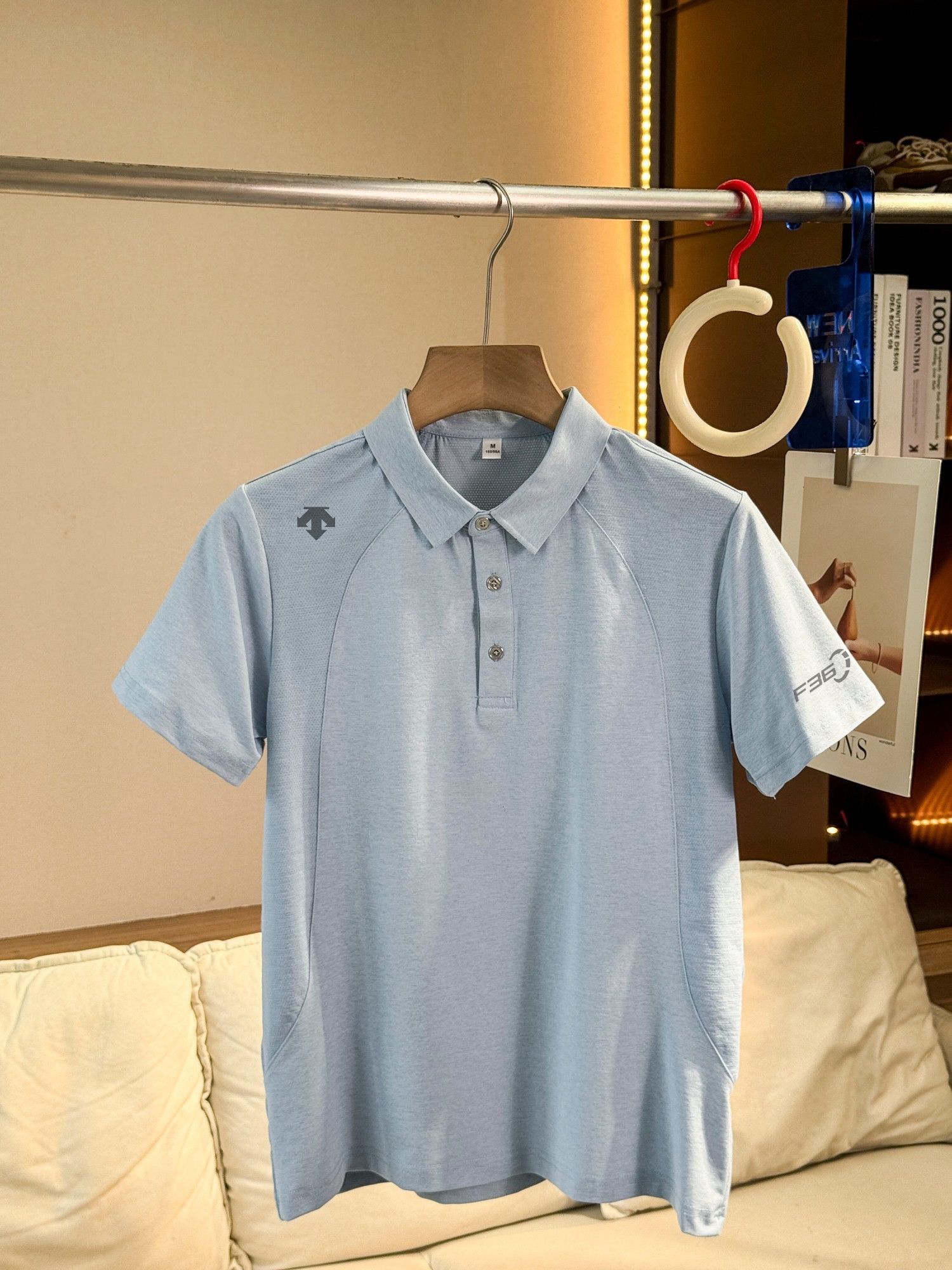 Descente High-End Mesh-Splice Ice-Silk Quick-Dry Polo Shirt view 4