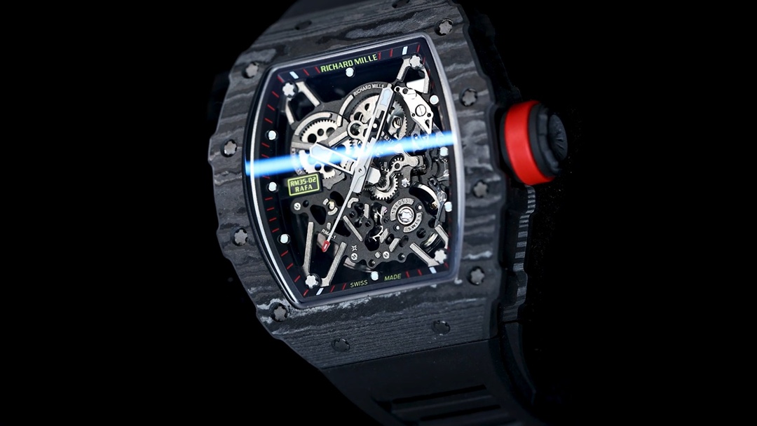 Richard Mille RM 35-02 Rafael Nadal NTPT Carbon Automatic Skeleton Watch BBR Edition
