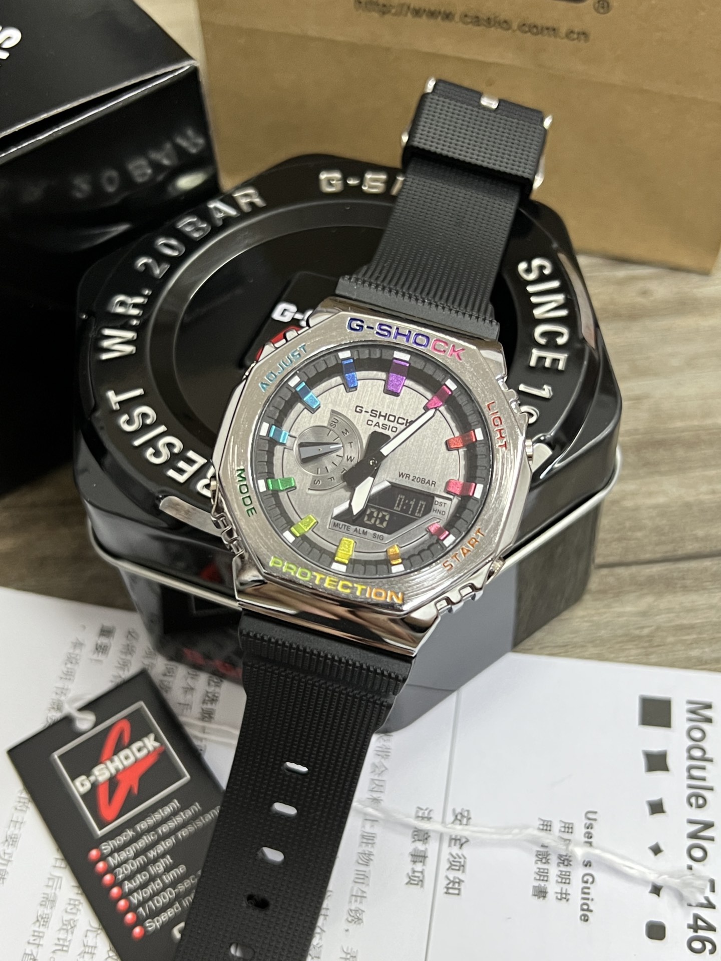 Casio G-Shock GM-2100 / ECB-10YP Octagon Metal-Case Ana-Digi Watch