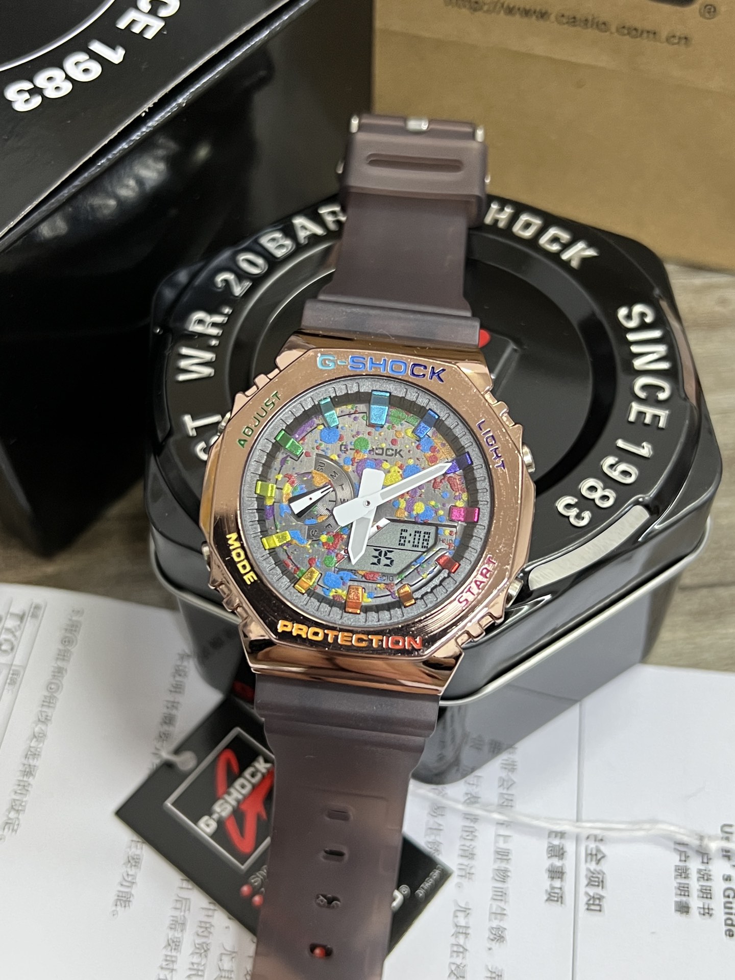 Casio G-Shock GM-2100 / ECB-10YP Octagon Metal-Case Ana-Digi Watch view 3