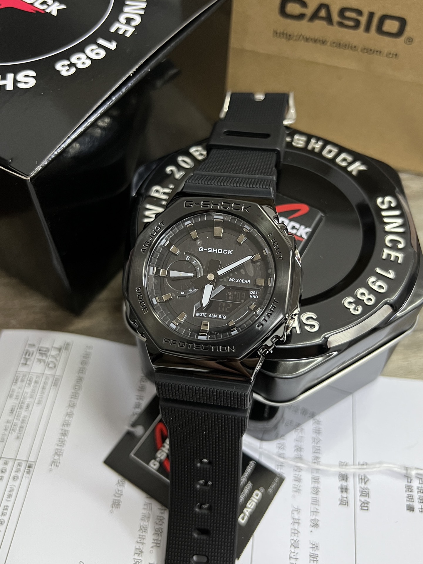 Casio G-Shock GM-2100 / ECB-10YP Octagon Metal-Case Ana-Digi Watch view 6