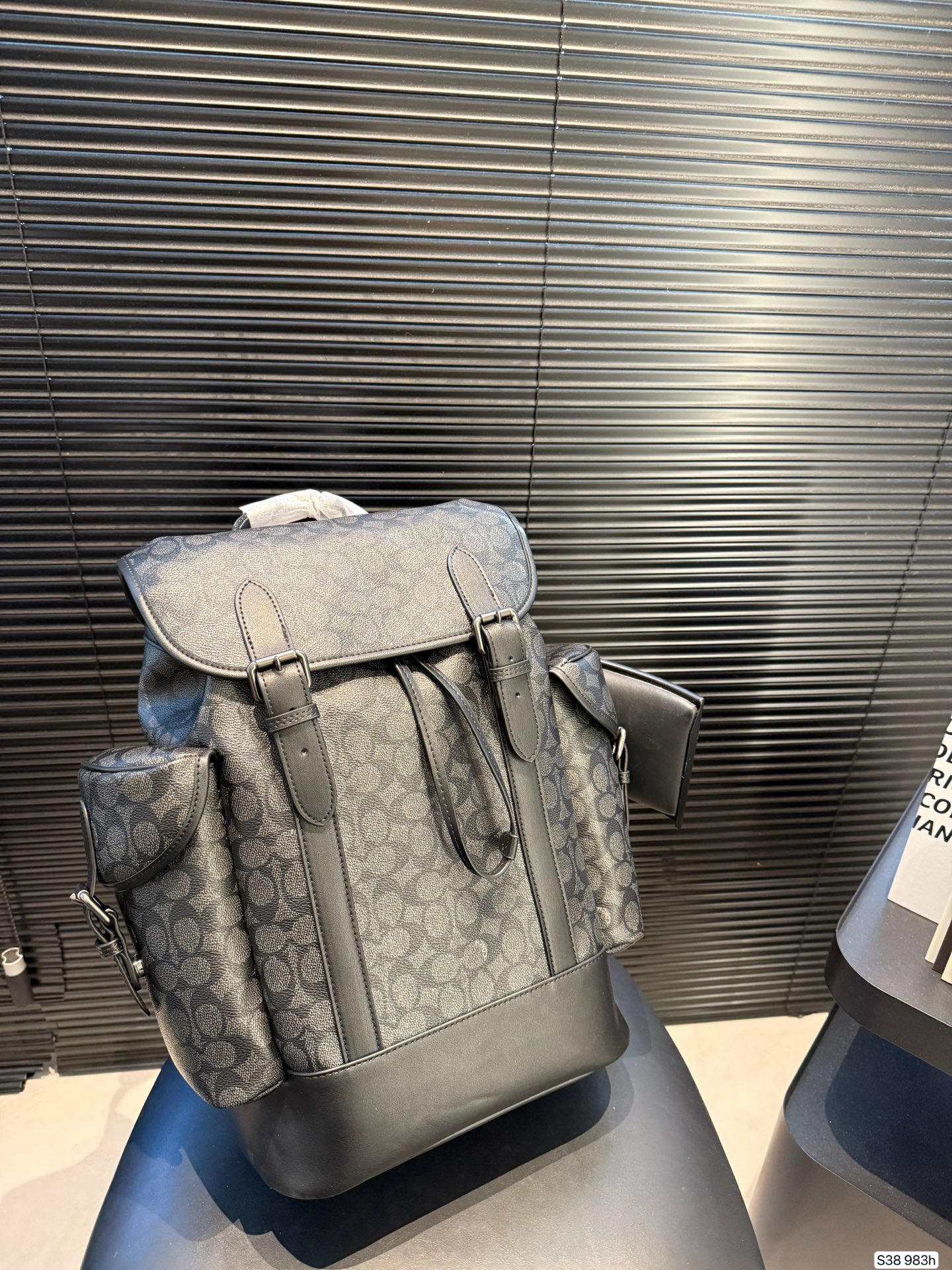 Coach Hitch Signature Canvas Backpack view 2