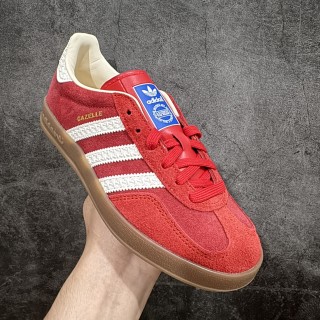 Adidas Gazelle Indoor Trainers 'White / Red' view 3
