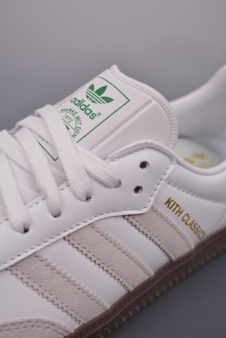 Kith x Adidas Originals Samba OG 'White / Green' view 7
