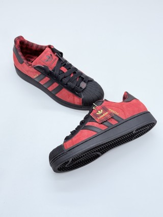 Adidas Originals Superstar 'Black / Red' view 2
