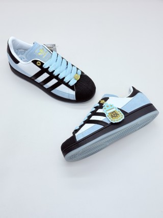 Adidas Originals Superstar 'Black / White / Blue' view 2