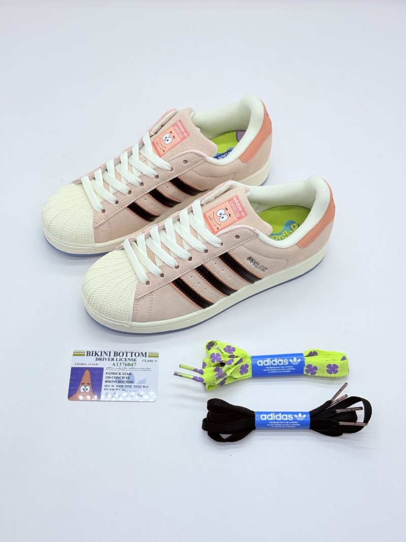 Adidas Superstar x SpongeBob SquarePants 'Pink / Red' view