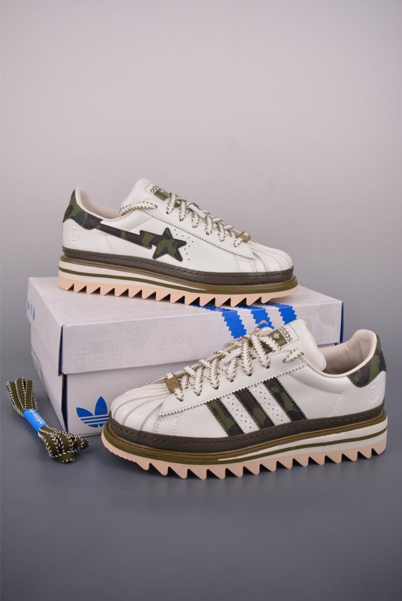 Adidas Superstar x CLOT 'Black / White / Blue' view