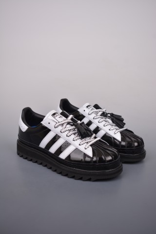 Adidas Superstar x CLOT 'Black / White / Blue' view 10