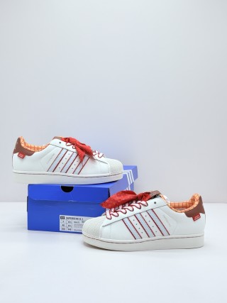 Disney x Adidas Originals Superstar 2 'Cloud White / Scarlet' view 1