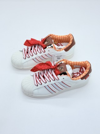 Disney x Adidas Originals Superstar 2 'Cloud White / Scarlet' view 3